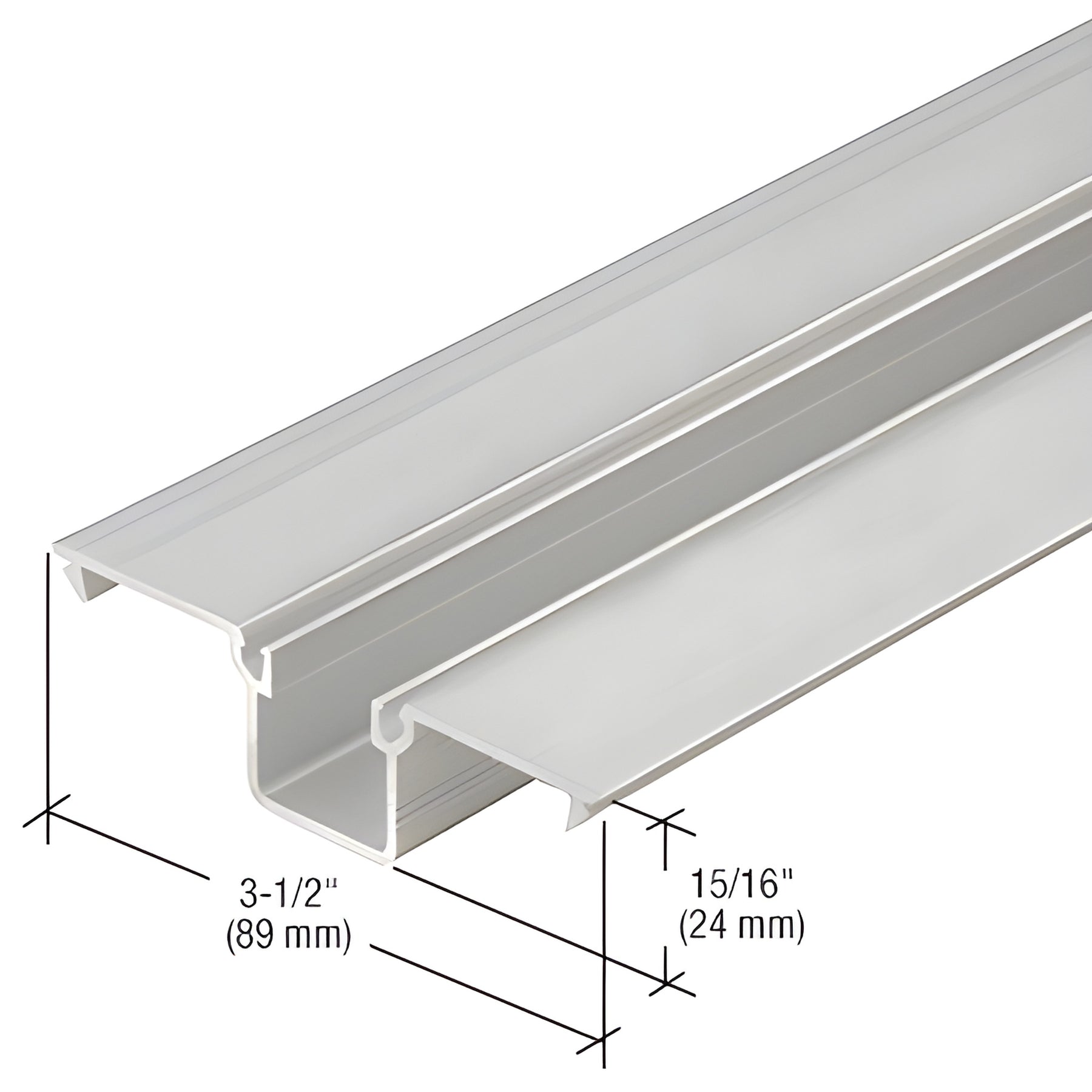 CRL-U.S. Aluminum Deep Pocket Insert for 1/4" Glazing, Clear Anodized - 24'-2"