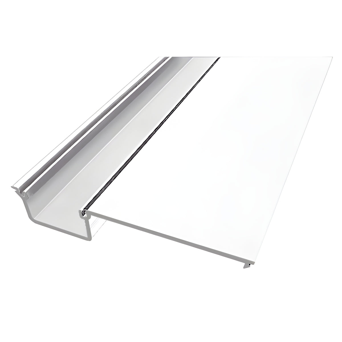 CRL-U.S. Aluminum Deep Pocket Insert for Door Jamb/Vertical Mullion, White KYNAR® Paint- 24'-2"