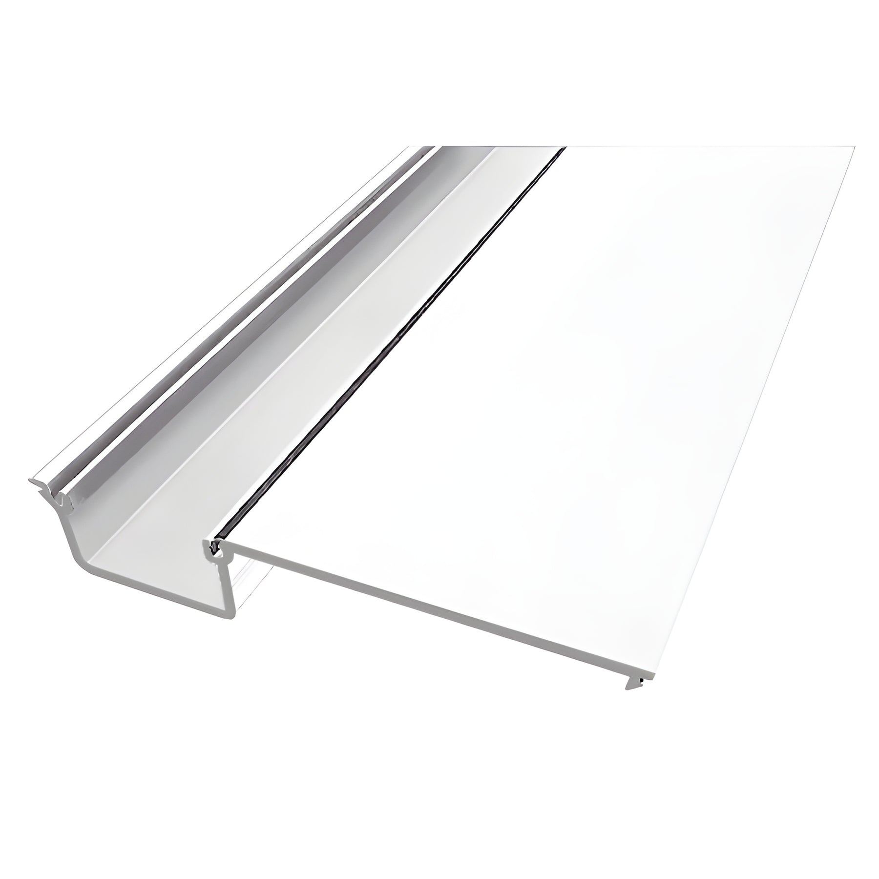 CRL-U.S. Aluminum Deep Pocket Insert for Door Jamb/Vertical Mullion, White KYNAR® Paint- 24'-2"