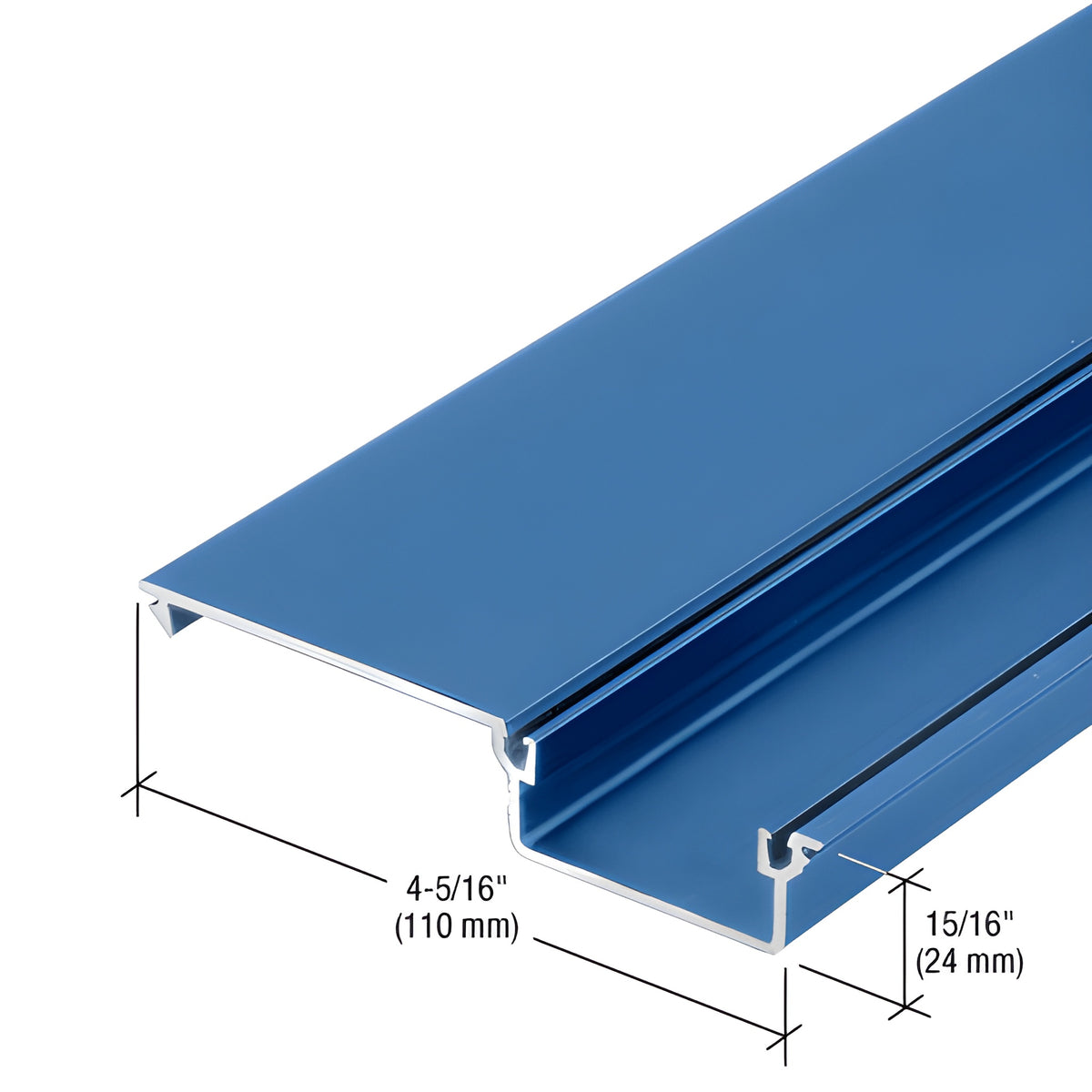 CRL-U.S. Aluminum Deep Pocket Vertical Insert for 1" Glazing, Custom Paint - 24'-2"