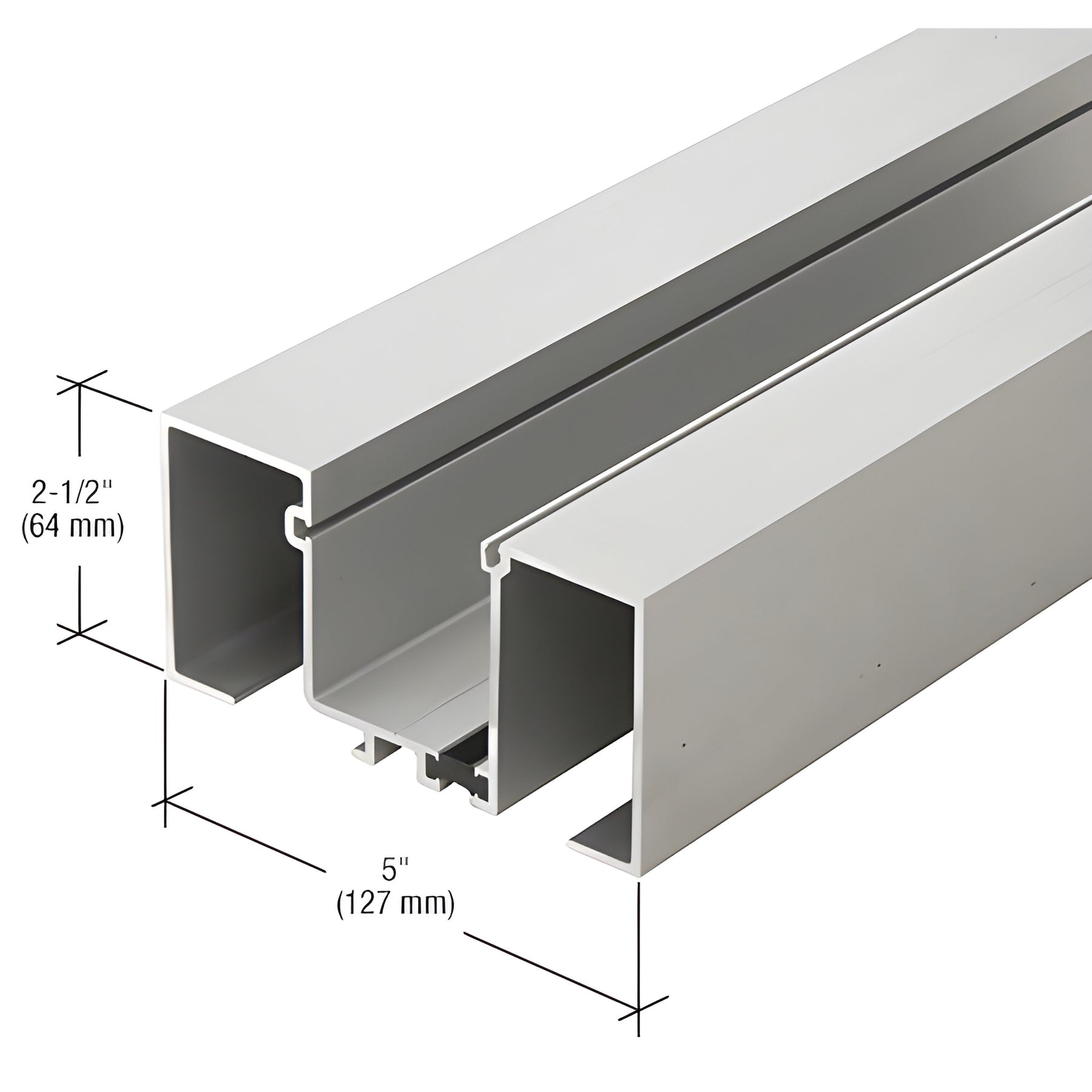 CRL-U.S. Aluminum Deep Pocket Wall Jamb, Thermally Broken, Clear Anodized Class 1 - 24'-2"