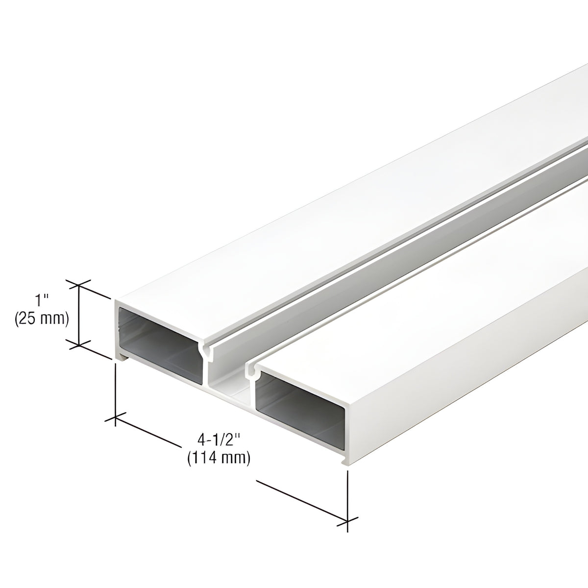 CRL-U.S. Aluminum Door Jamb, White KYNAR® Paint - 24'-2"