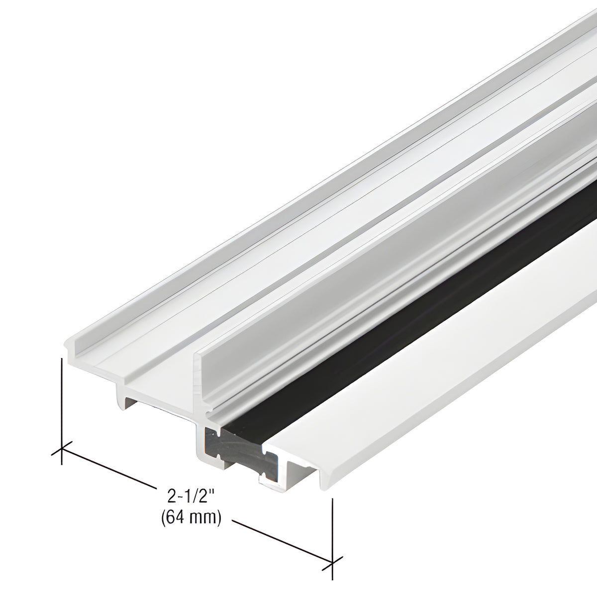 CRL-U.S. Aluminum Door Stop Insert, Thermally Improved, White KYNAR® Paint, 21'-2"