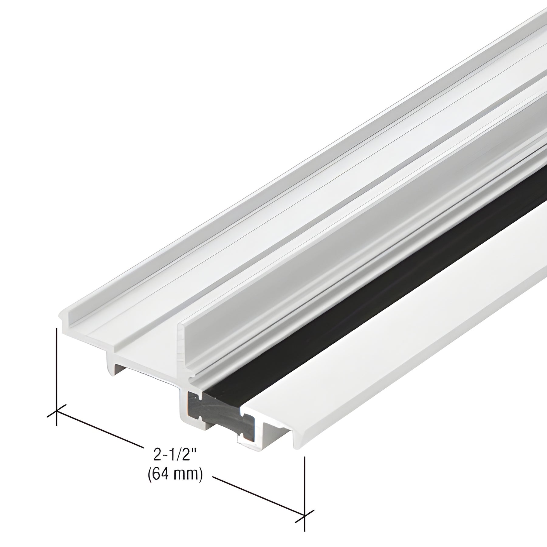 CRL-U.S. Aluminum Door Stop Insert, Thermally Improved, White KYNAR® Paint, 21'-2"