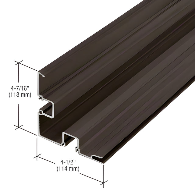 CRL-U.S. Aluminum Double Pocket Corner Post Half Section, Bronze Black Anodized - 24'-2"