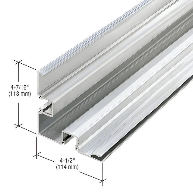 CRL-U.S. Aluminum Double Pocket Corner Post Half Section, Clear Anodized - 24'-2"