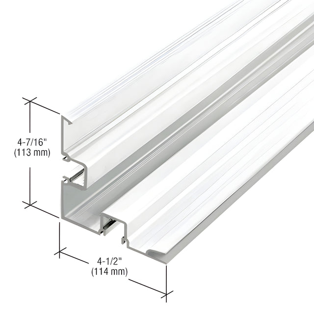 CRL-U.S. Aluminum Double Pocket Corner Post Half Section, White KYNAR® Paint- 24'-2"