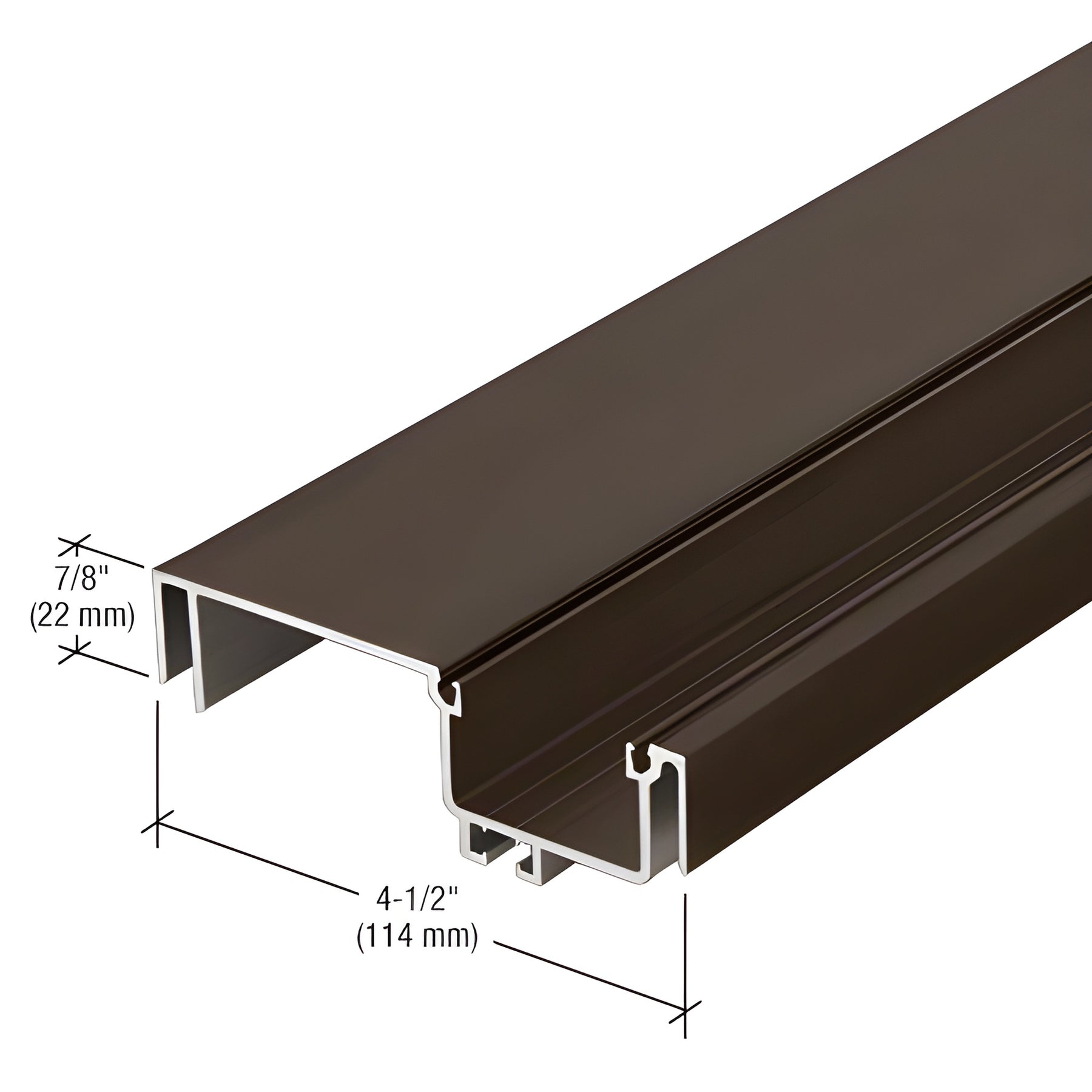 CRL-U.S. Aluminum Female Expansion Mullion - 24'-2", Dark Bronze/Black Anodized Class 1
