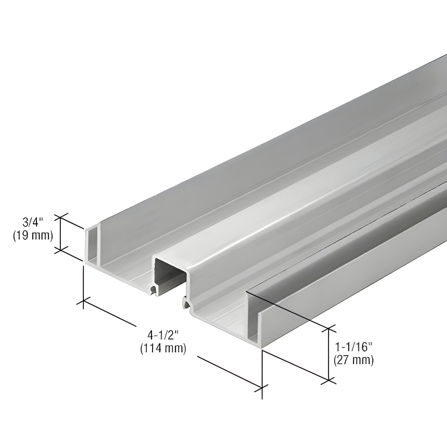 CRL-U.S. Aluminum Female Expansion Mullion, Clear Anodized - 24'-2"