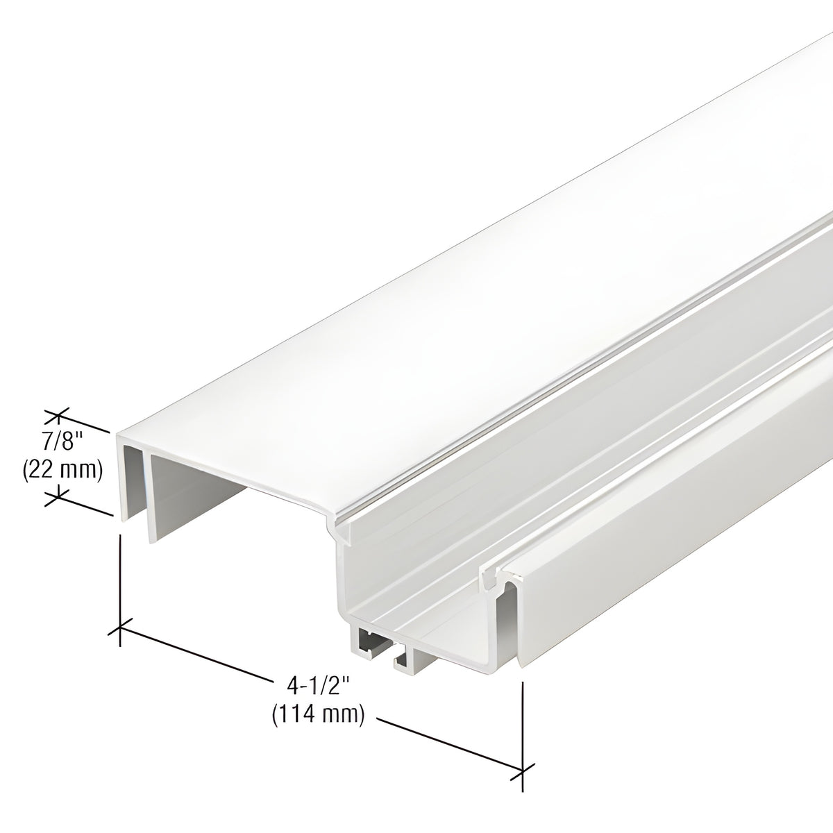 CRL-U.S. Aluminum Female Expansion Mullion, White KYNAR® Paint - 24'-2"