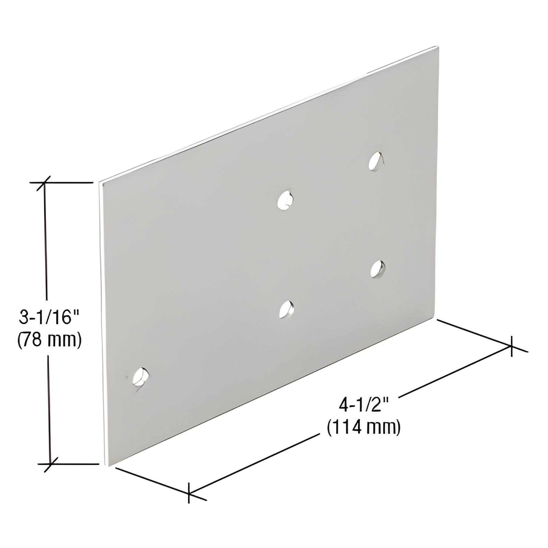 CRL-U.S. Aluminum Flat End Dam for TN451 and TT451 Window Wall Systems- 20/Pk