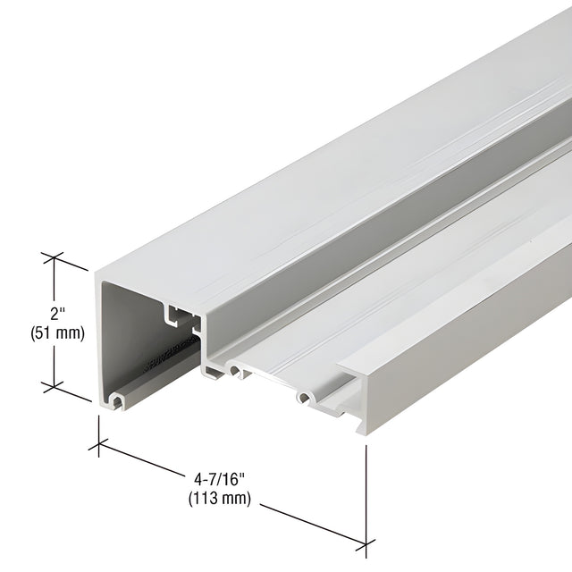 CRL-U.S. Aluminum Flush Front Header Mullion, Clear Anodized - 24'-2"