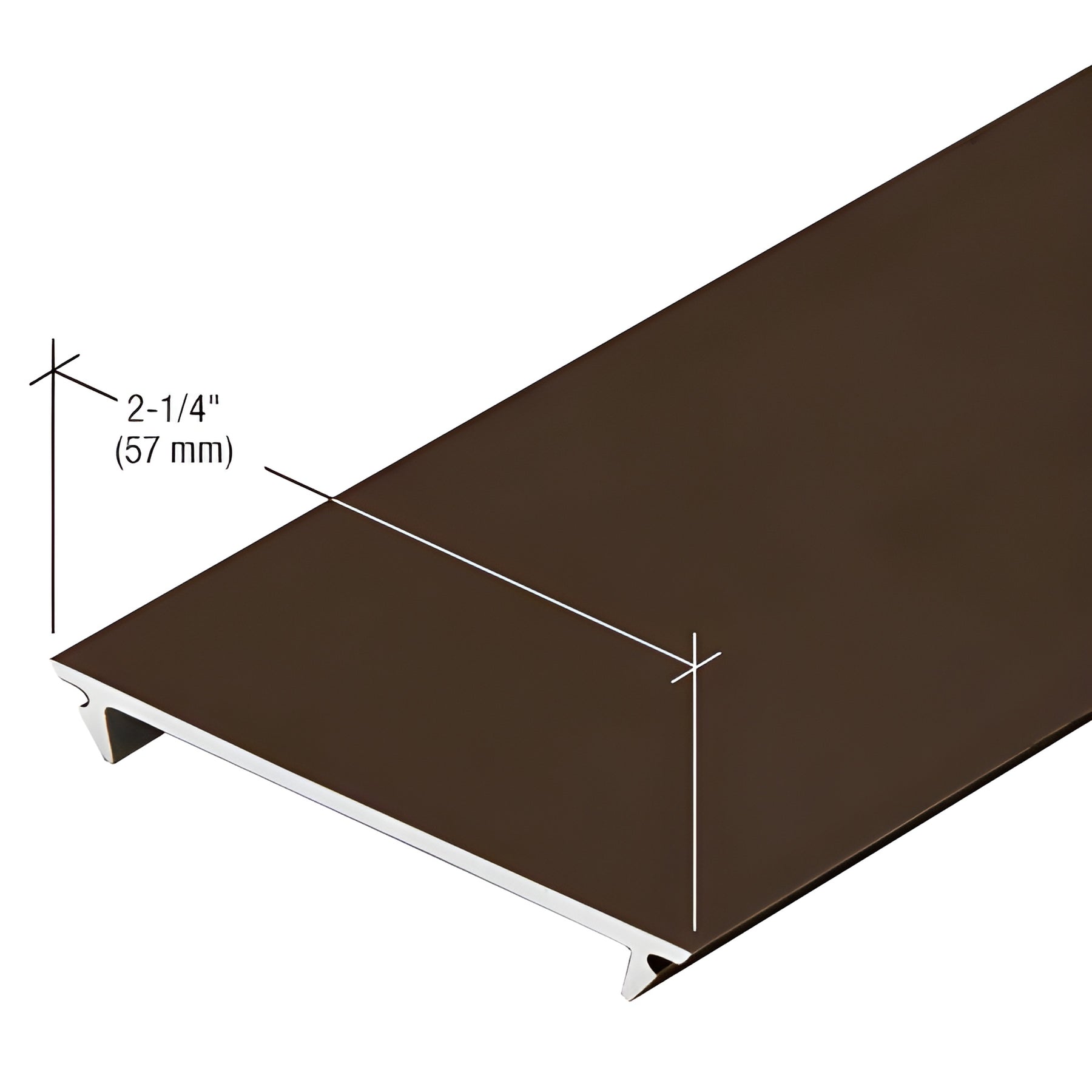 CRL-U.S. Aluminum Flush Insert - 24'-2", Dark Bronze/Black Anodized Class 1