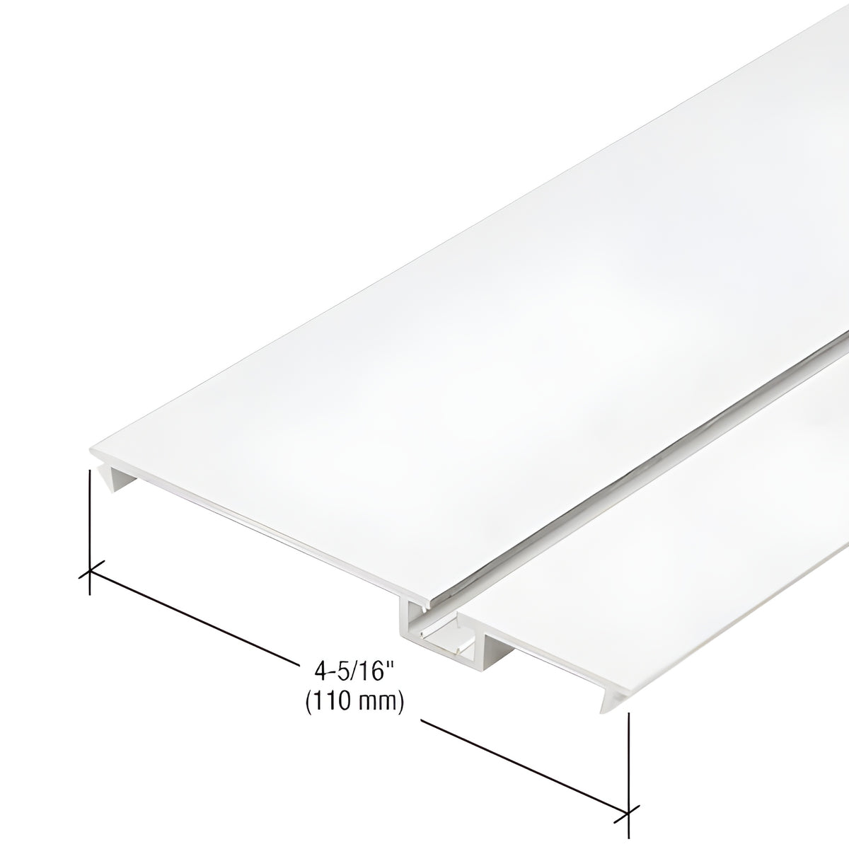 CRL-U.S. Aluminum Flush Jamb Insert, White KYNAR® Paint - 24'-2"