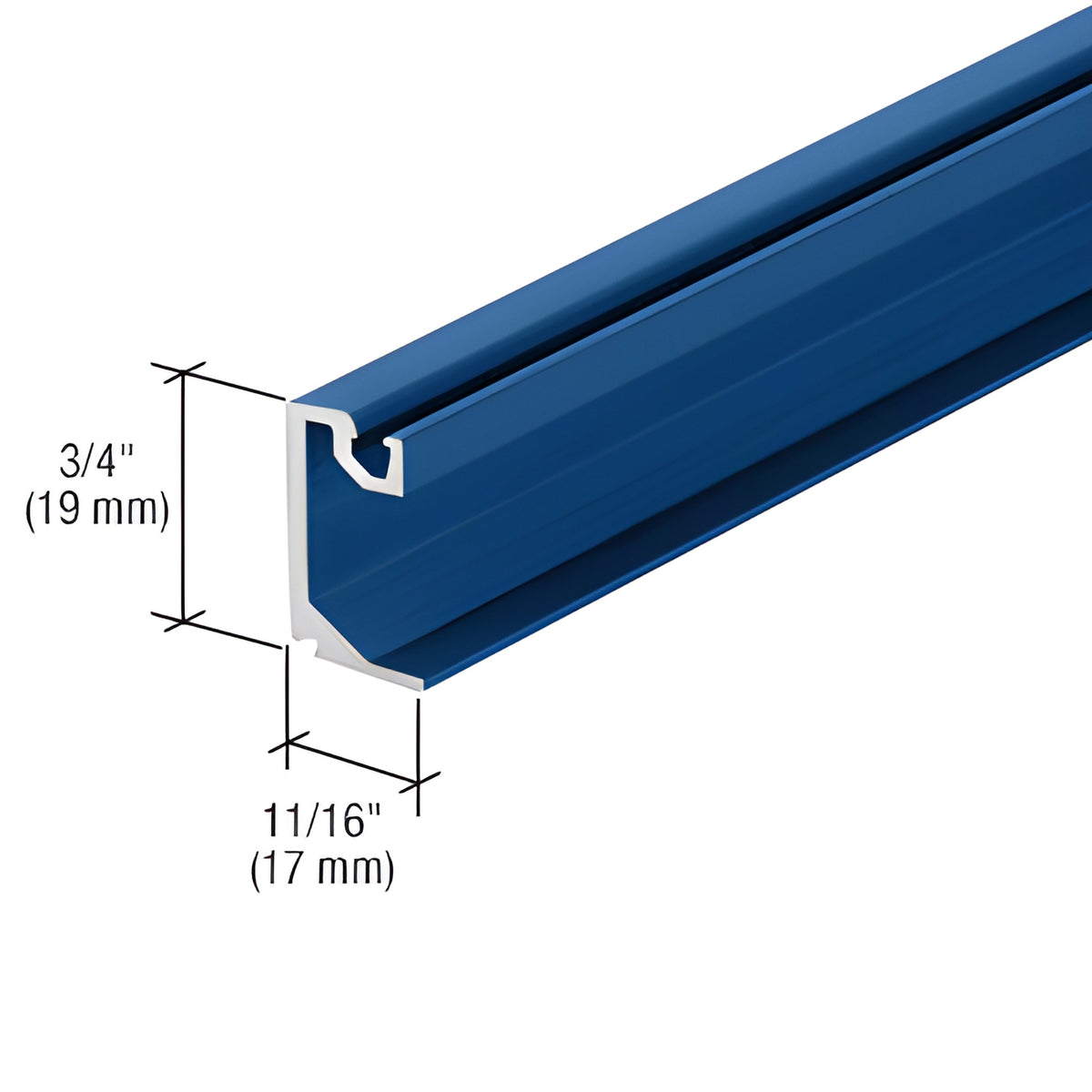 CRL-U.S. Aluminum Glass Stop for 1/4" Glass, Custom Paint - 21'-2"