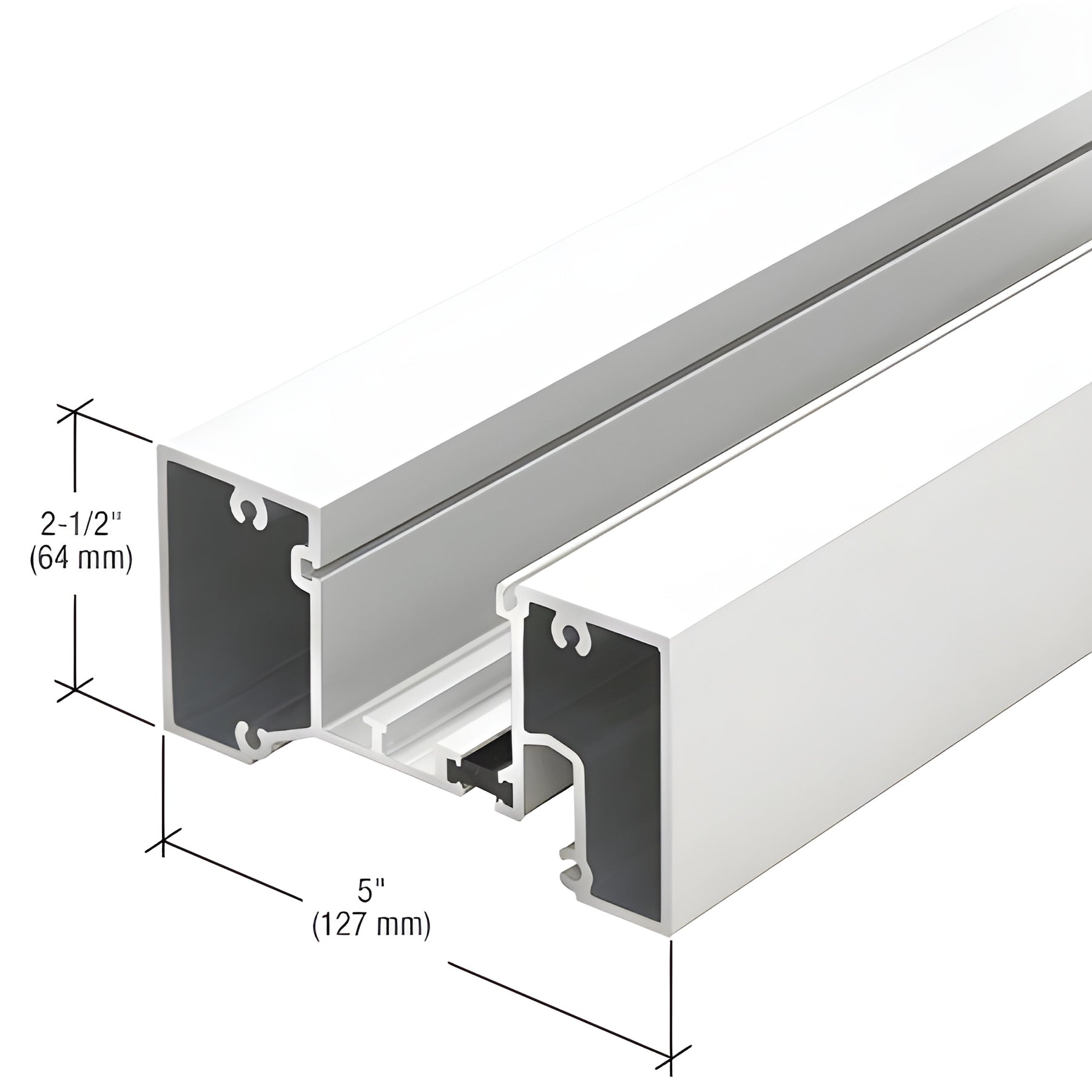 CRL-U.S. Aluminum Head/Jamb Mullion, Thermally Broken, White KYNAR® Paint - 24'-2"