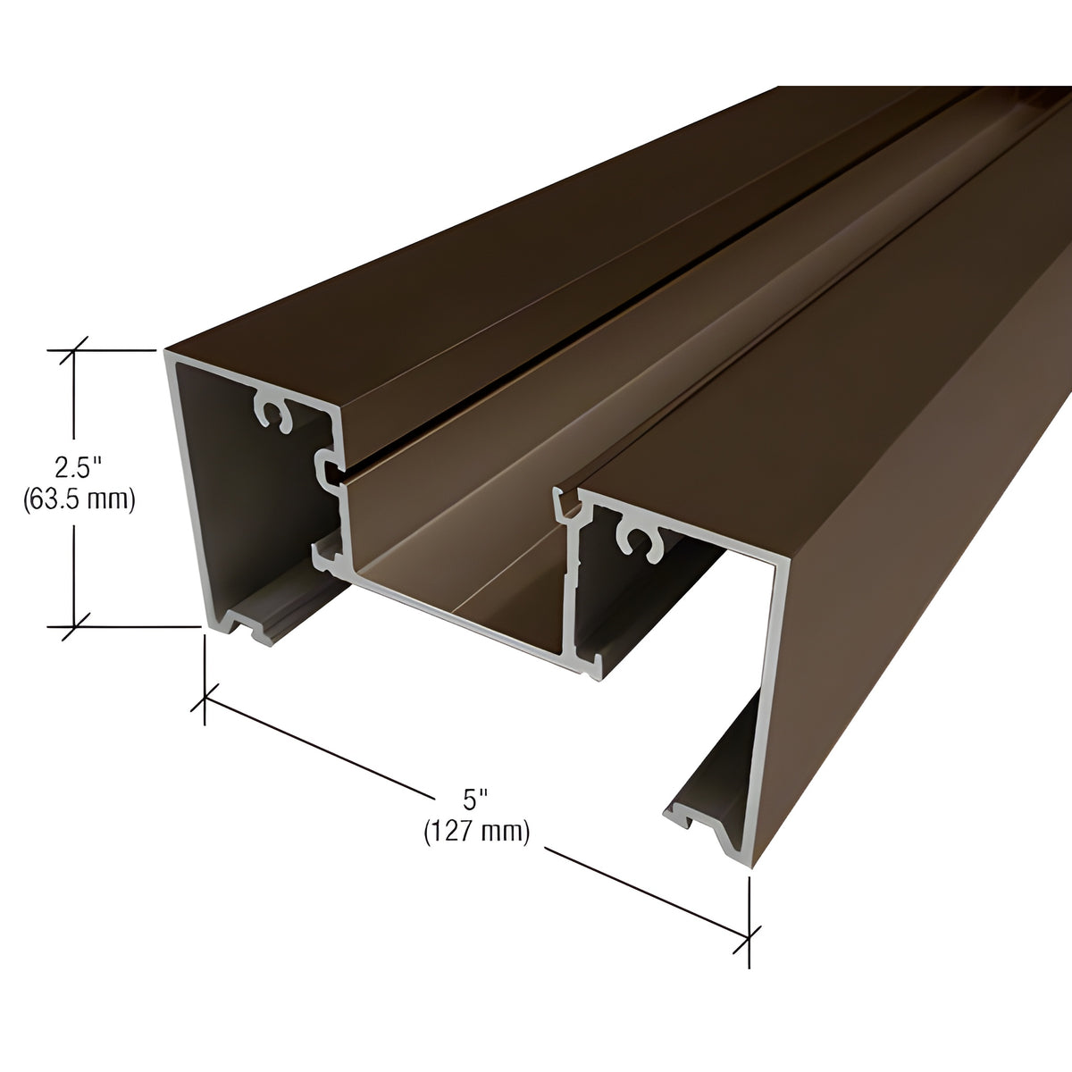 CRL-U.S. Aluminum Head/Jamb for 1-5/16" Glass - 24'-2", Dark Bronze/Black Anodized Class 1