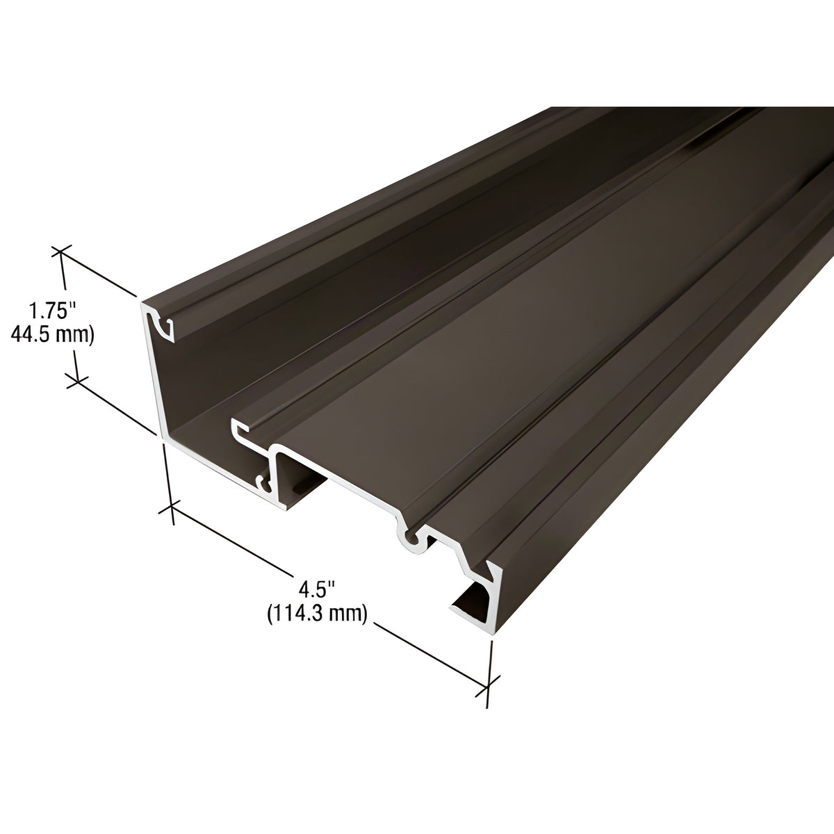 CRL-U.S. Aluminum Header, Bronze Black Anodized - 24'-2"