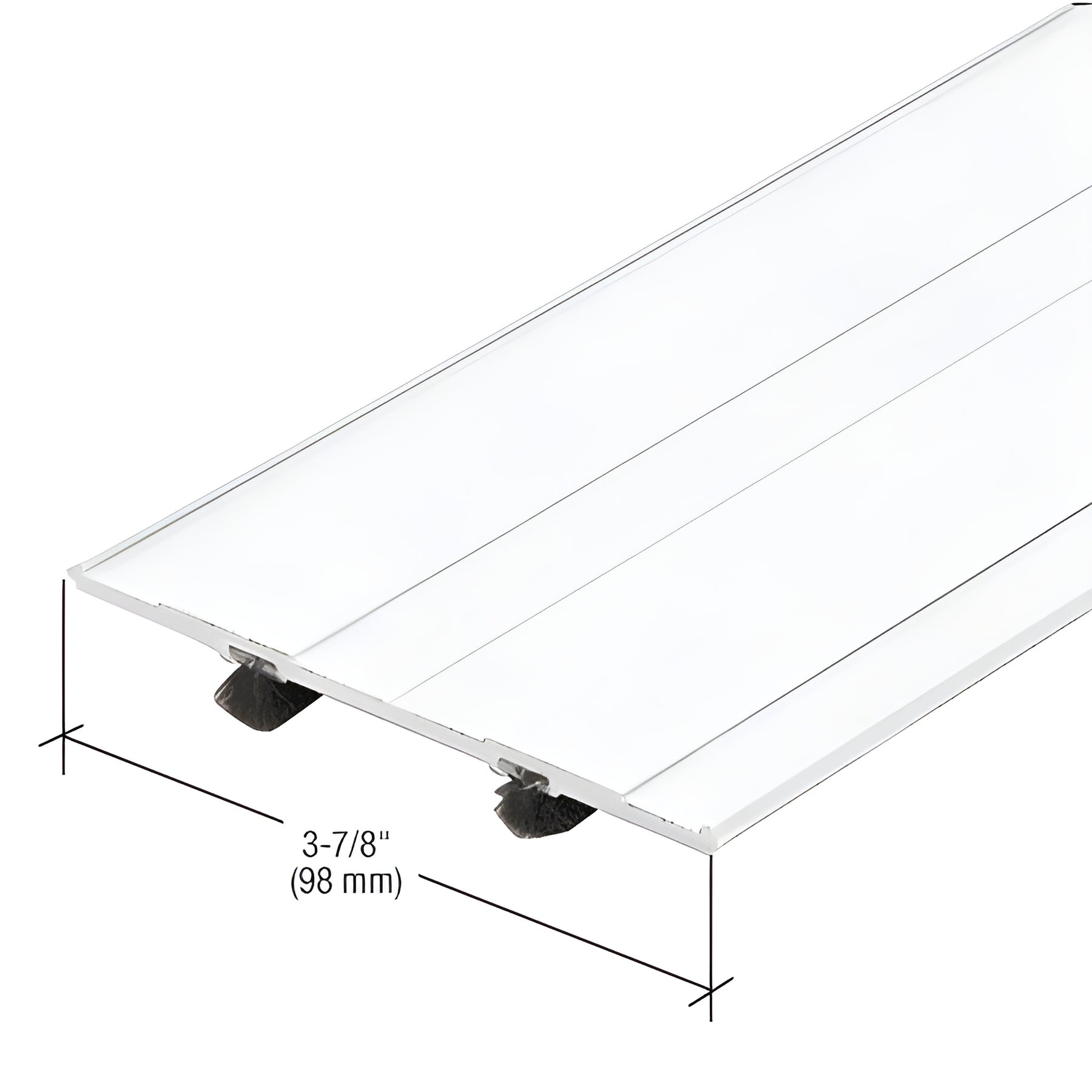 CRL-U.S. Aluminum Header Filler with Weatherstrip, White KYNAR® Paint - 21'-4"