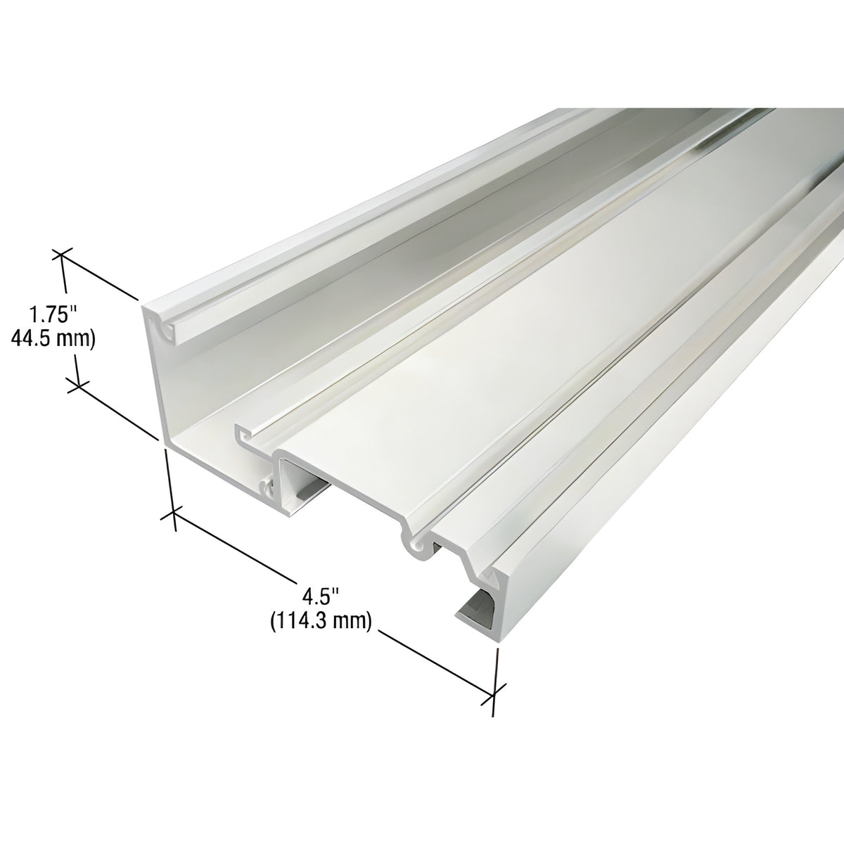 CRL-U.S. Aluminum Header, White KYNAR® Paint- 24'-2"