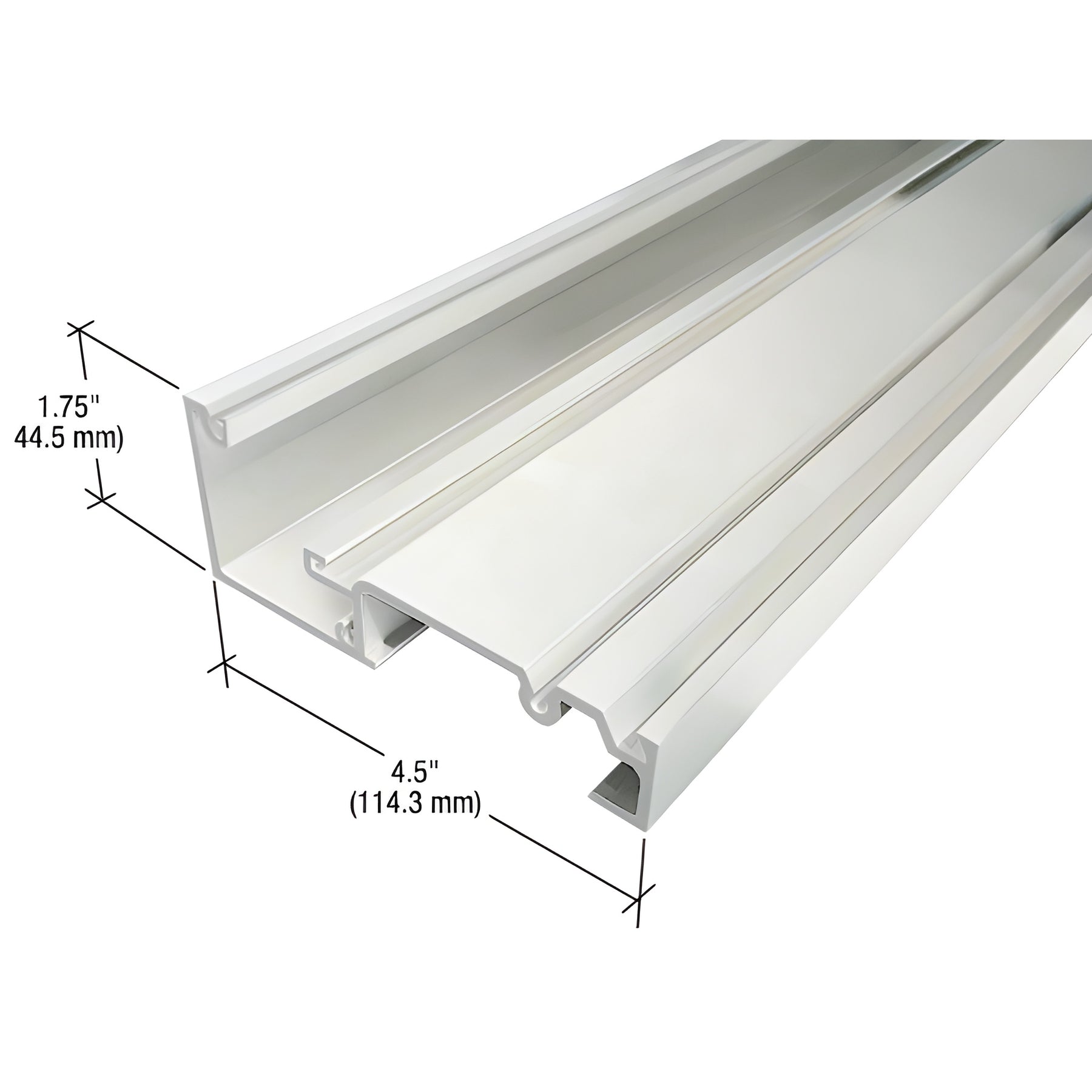 CRL-U.S. Aluminum Header, White KYNAR® Paint- 24'-2"