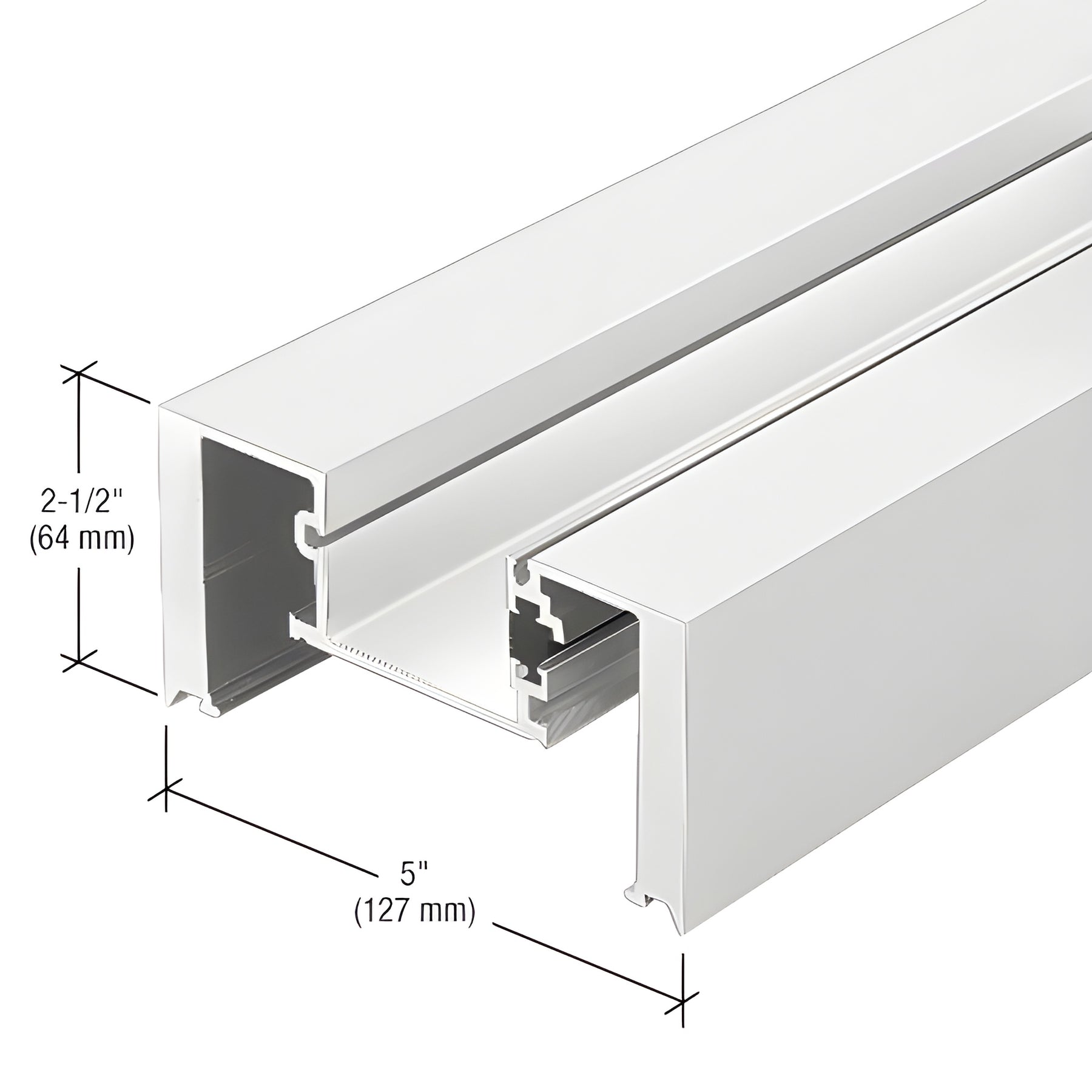 CRL-U.S. Aluminum Heavy-Duty Vertical Mullion, Thermally Improved, White KYNAR® Paint, 24'-2"
