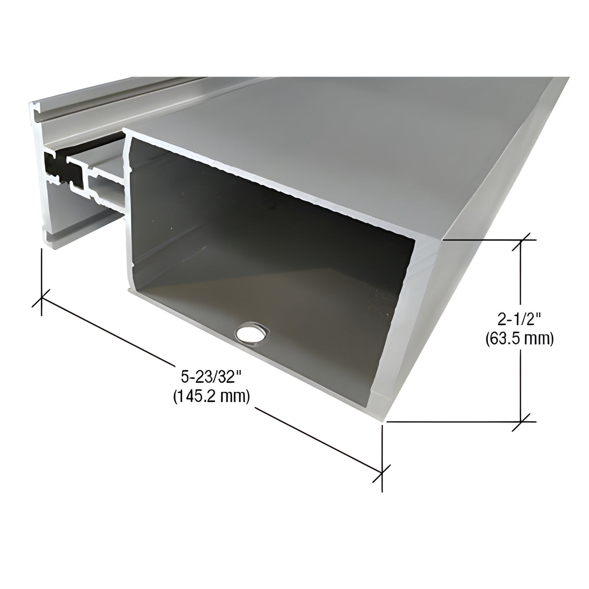 CRL-U.S. Aluminum Heavy Wall Thermally Broken Vertical Mullion for 1" Glazing, Clear Anodized Class 1 - 24'-2"