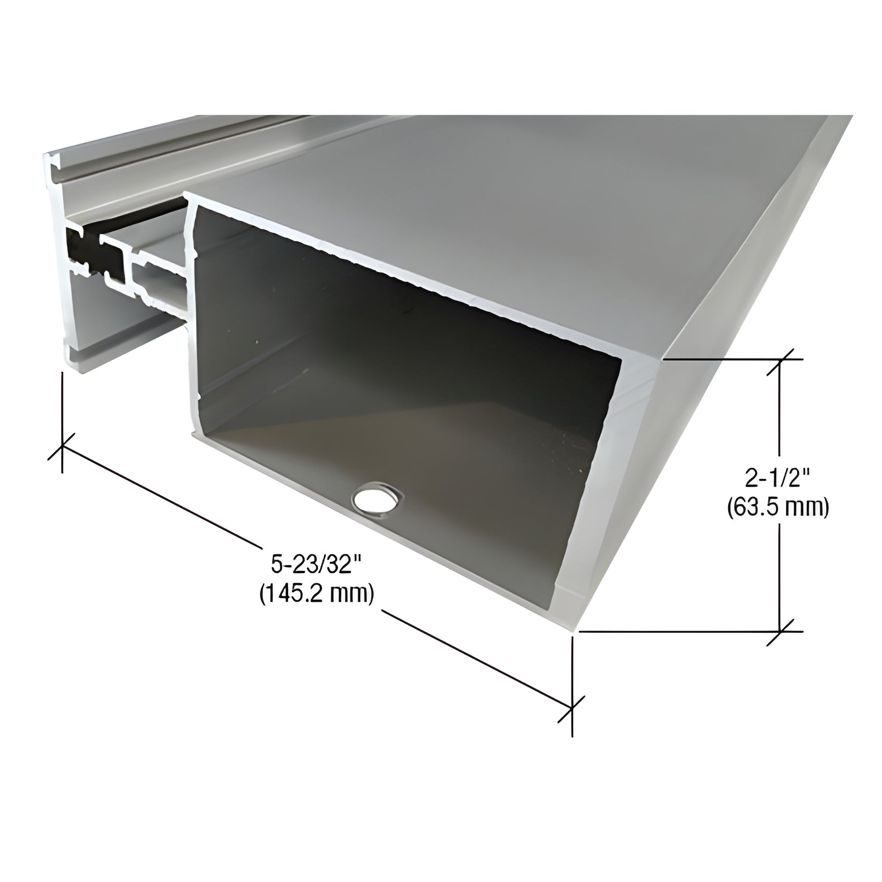 CRL-U.S. Aluminum Heavy Wall Thermally Broken Vertical Mullion for 1" Glazing, Clear Anodized Class 1 - 24'-2"