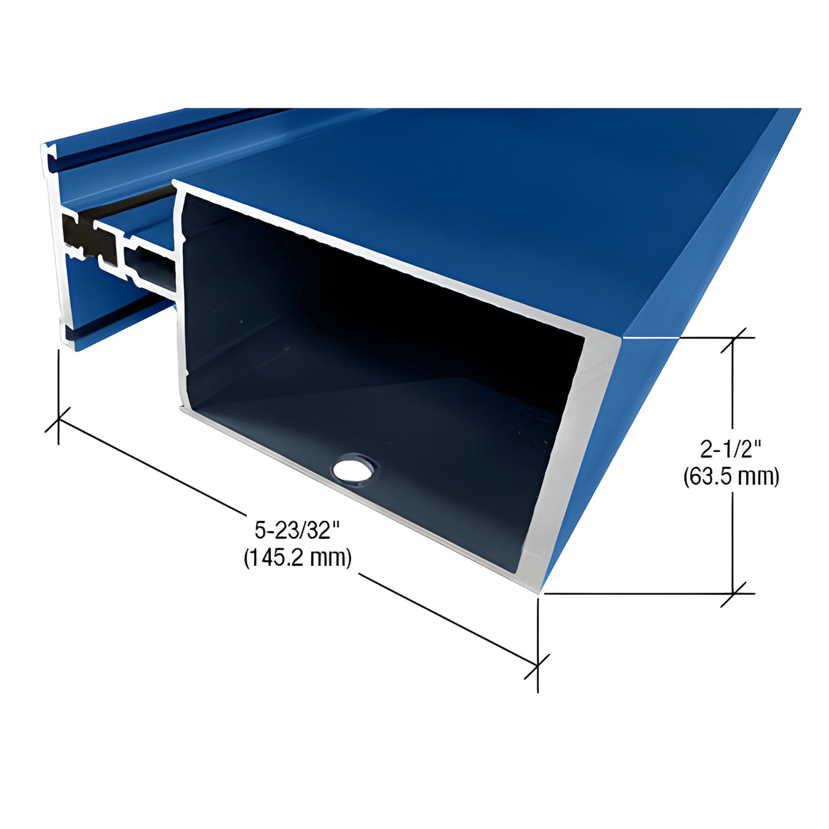 CRL-U.S. Aluminum Heavy Wall Thermally Broken Vertical Mullion for 1" Glazing, Custom KYNAR® Paint - 24'-2"