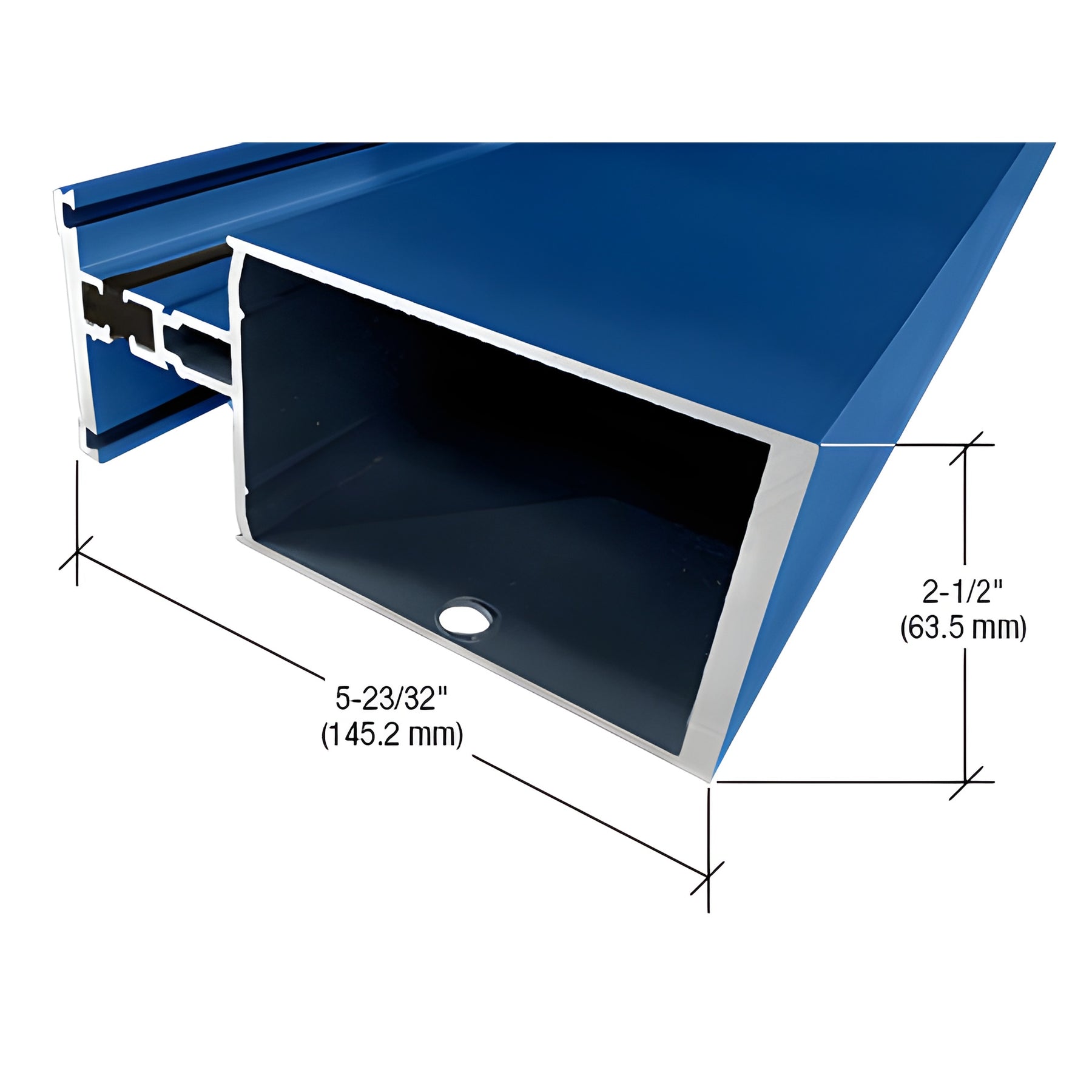 CRL-U.S. Aluminum Heavy Wall Thermally Broken Vertical Mullion for 1" Glazing, Custom KYNAR® Paint - 24'-2"