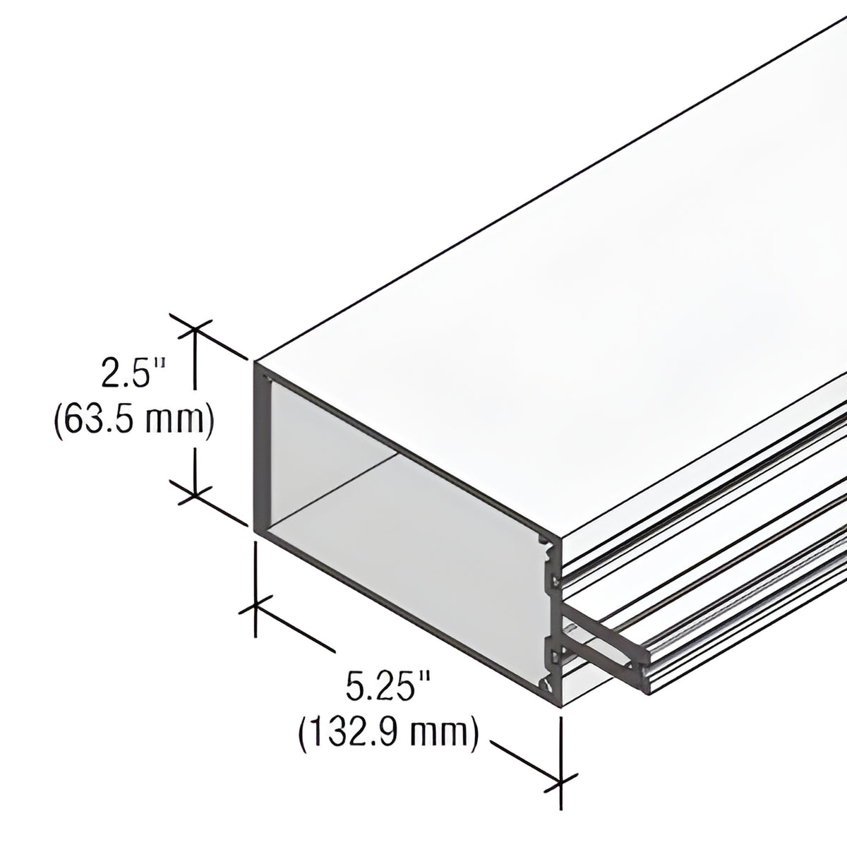 CRL-U.S. Aluminum Heavy Wall Vertical Mullion for StormWall XL, Clear Anodized Class 1