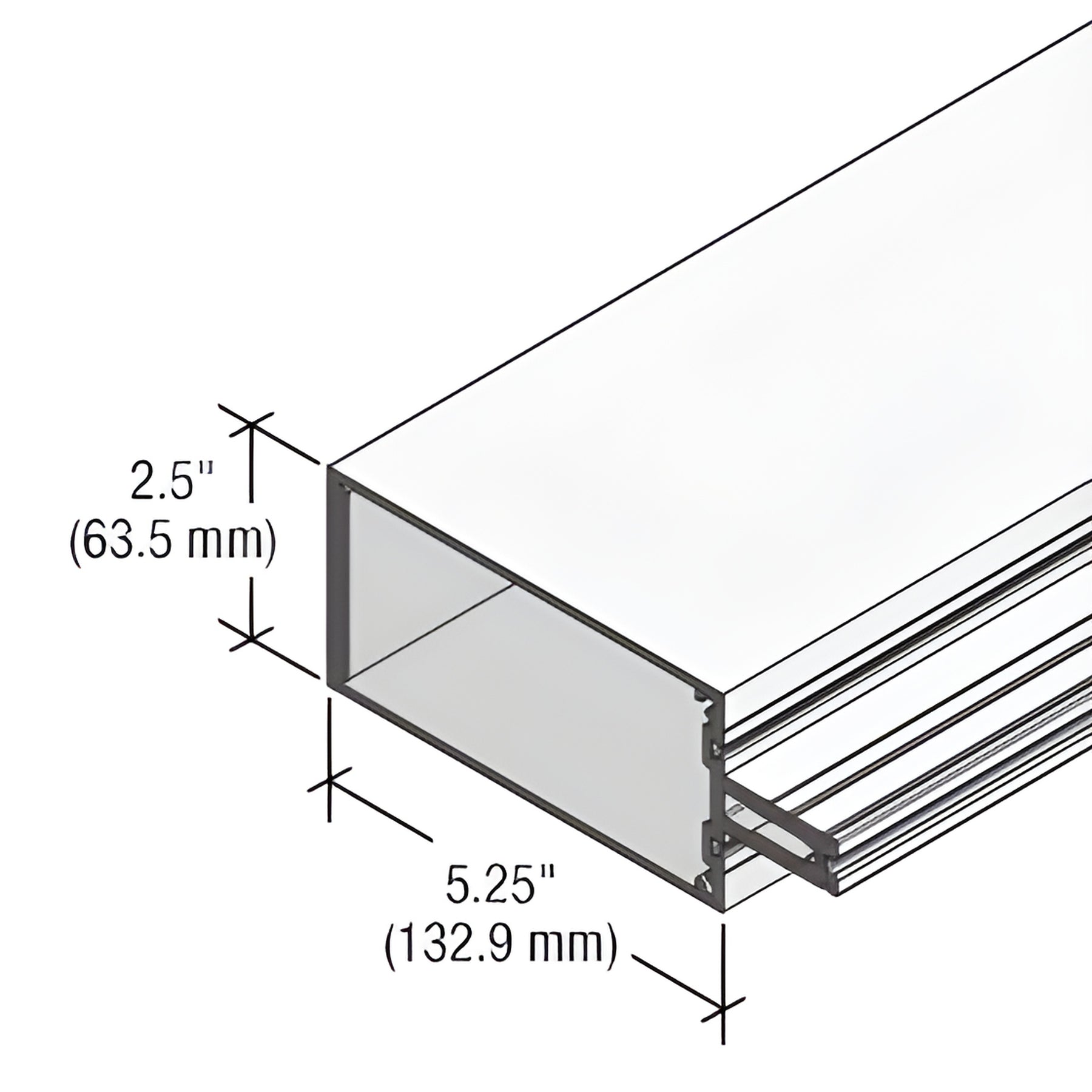 CRL-U.S. Aluminum Heavy Wall Vertical Mullion for StormWall XL, Clear Anodized Class 1
