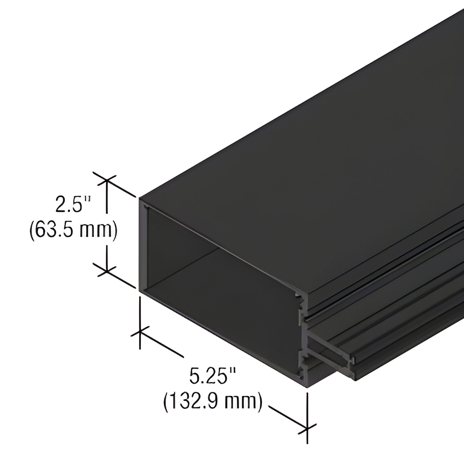 CRL-U.S. Aluminum Heavy Wall Vertical Mullion for StormWall XL, Dark Bronze/Black Anodized Class 1