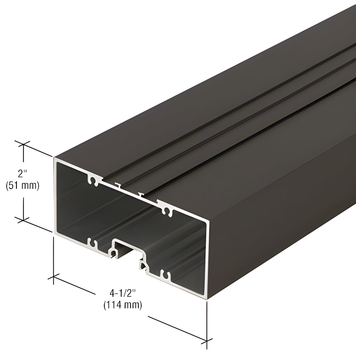 CRL-U.S. Aluminum Hollow Door Header, Bronze Black Anodized - 21'-4"