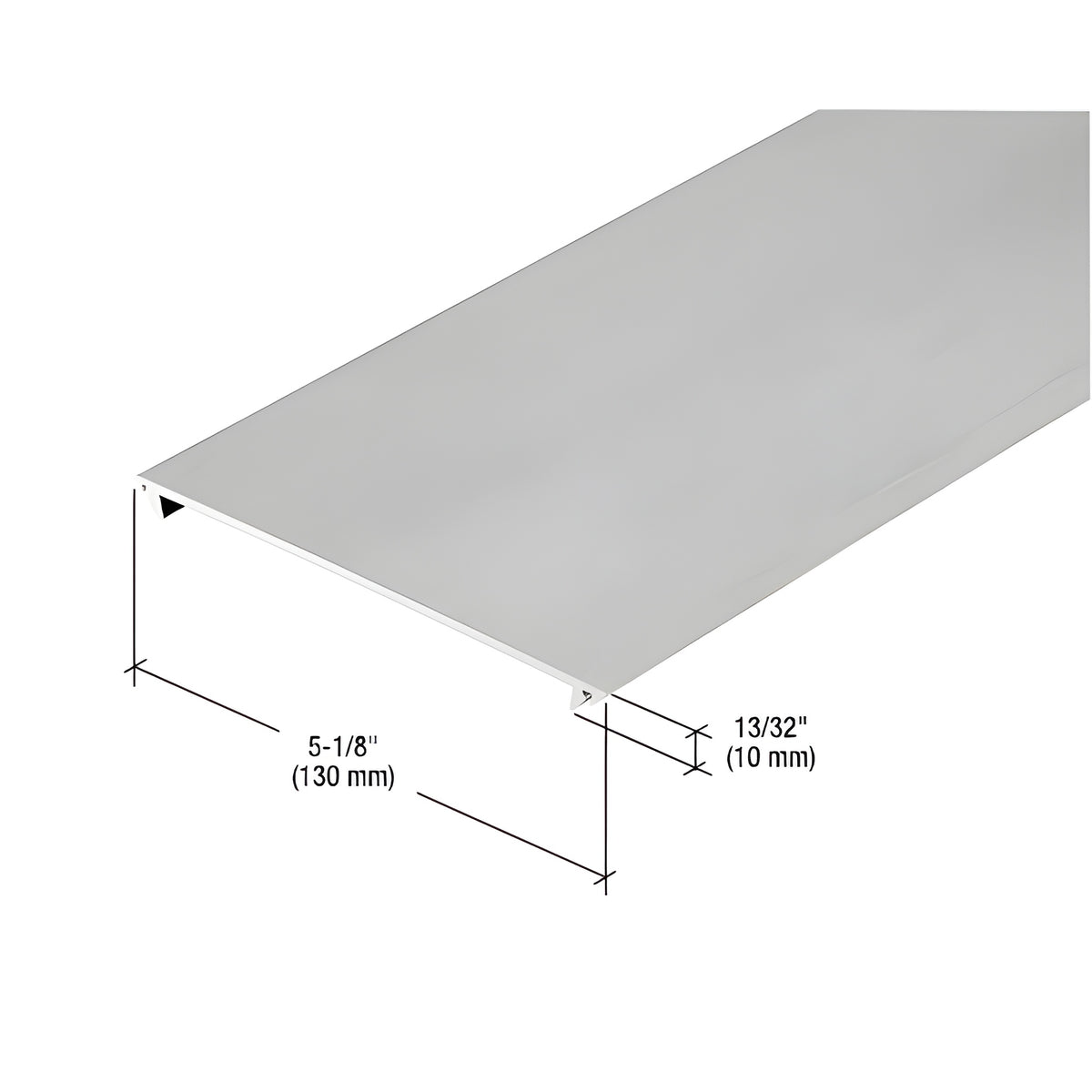 CRL-U.S. Aluminum Horizontal Flat Insert - 24'-2", Clear Anodized Class 1