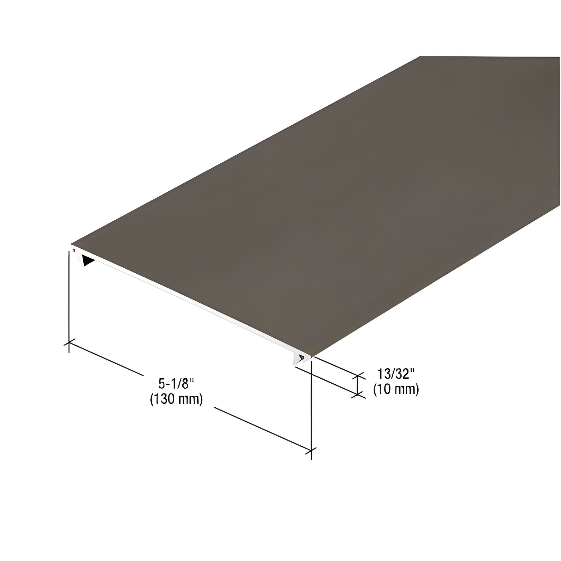 CRL-U.S. Aluminum Horizontal Flat Insert, 24'-2", Dark Bronze/Black Anodized Class 1