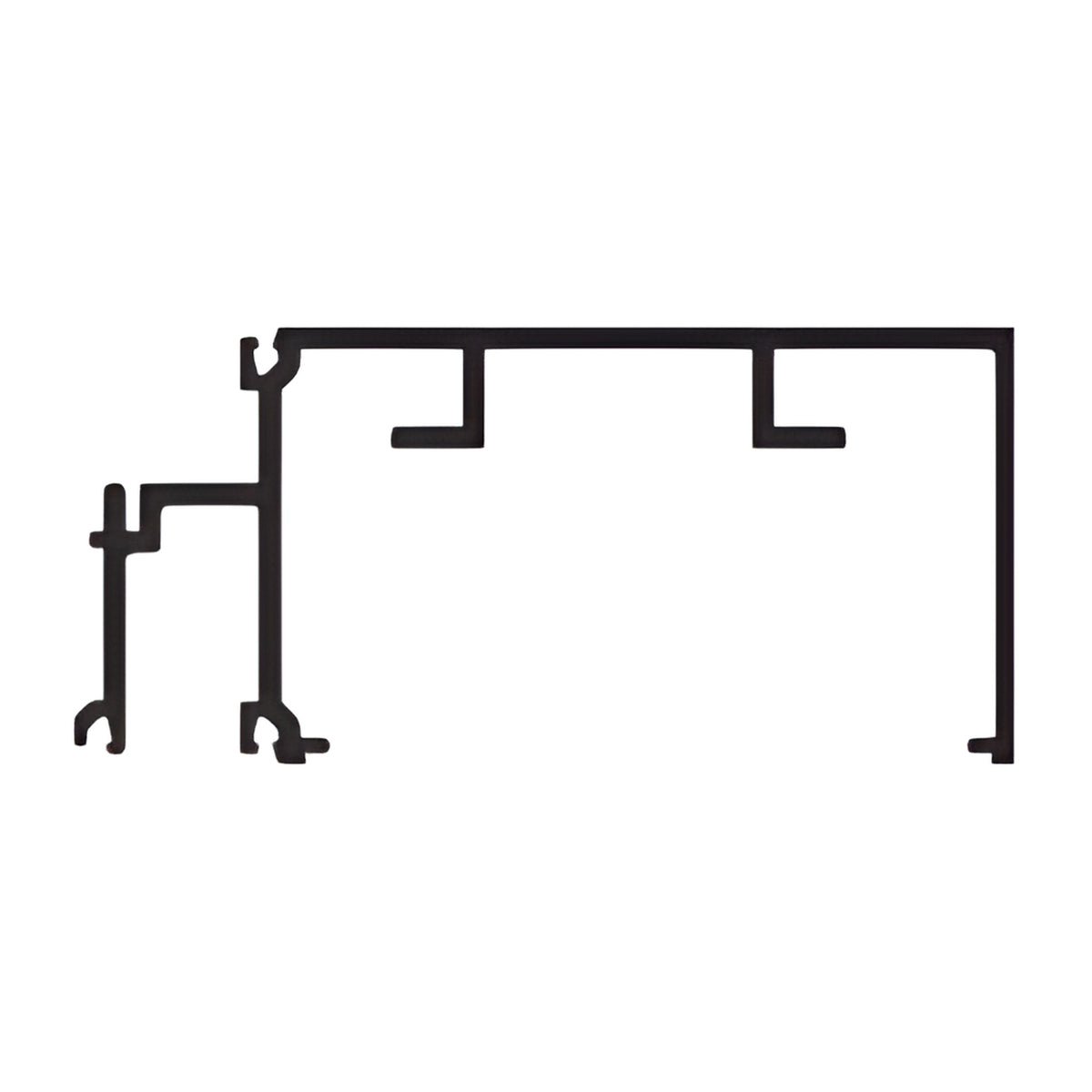 CRL-U.S. Aluminum Horizontal for 1/4" Glass - 24'-2", Dark Bronze/Black Anodized Class 1
