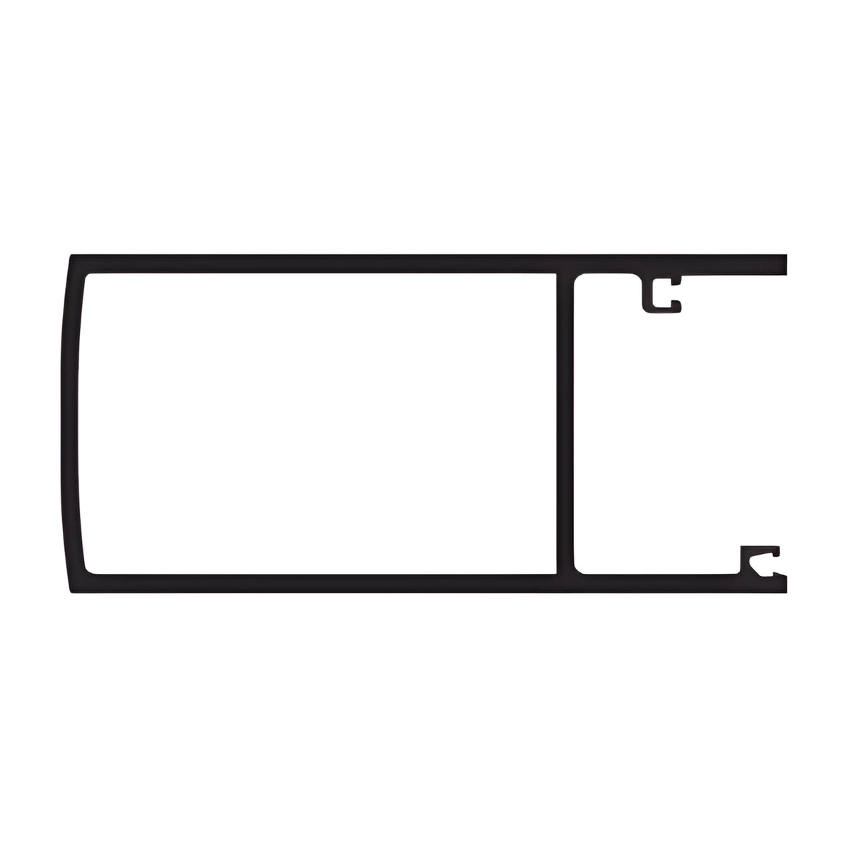 CRL-U.S. Aluminum Inactive Door Meeting Stile for 1-5/16" Glass - 21'-2", Dark Bronze/Black Anodized Class 1