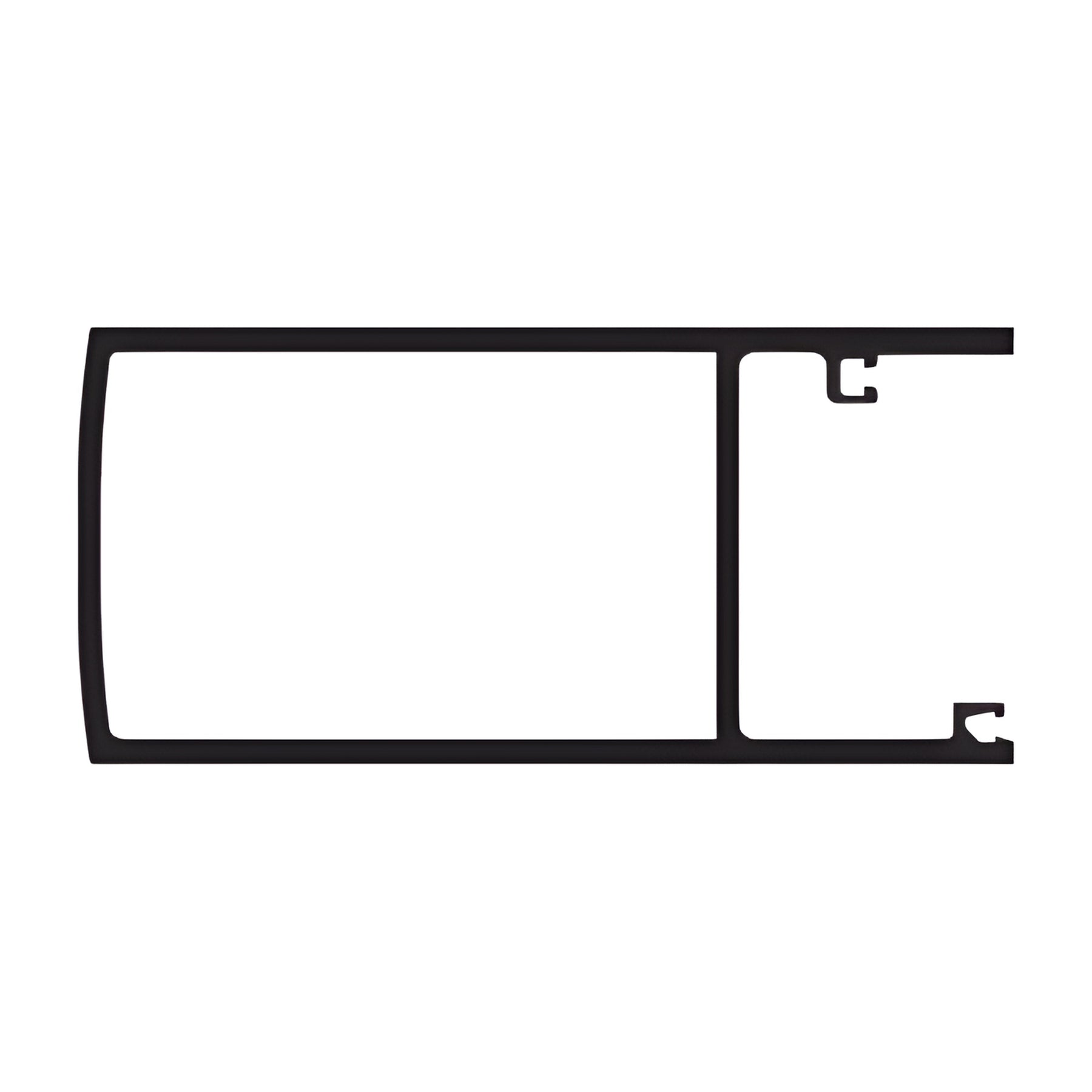 CRL-U.S. Aluminum Inactive Door Meeting Stile for 1-5/16" Glass - 21'-2", Dark Bronze/Black Anodized Class 1