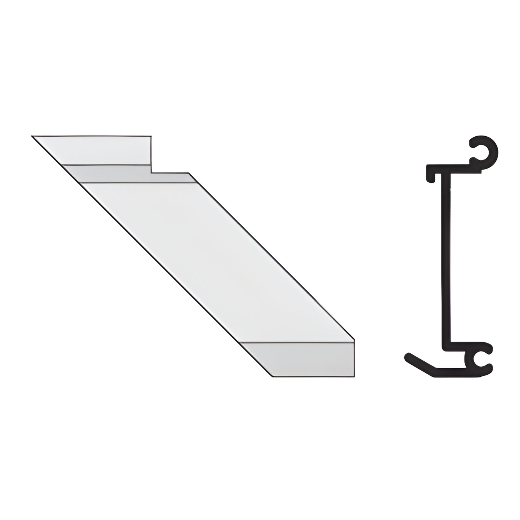 CRL-U.S. Aluminum Left Hand 90º Inside Corner Anchor Clip 4/Pk