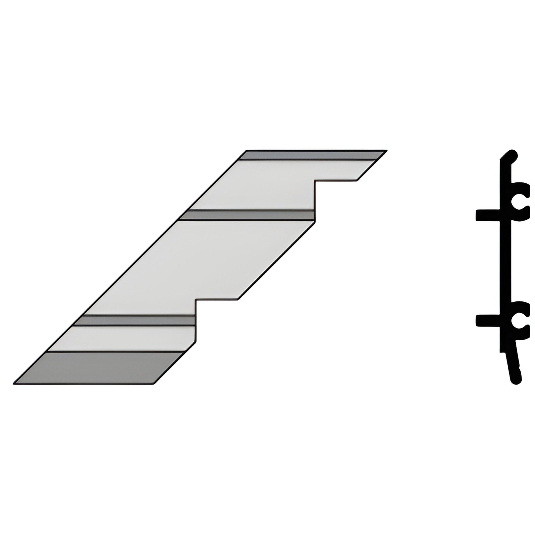 CRL-U.S. Aluminum Left Hand 90º Outside Corner- 4/Pk