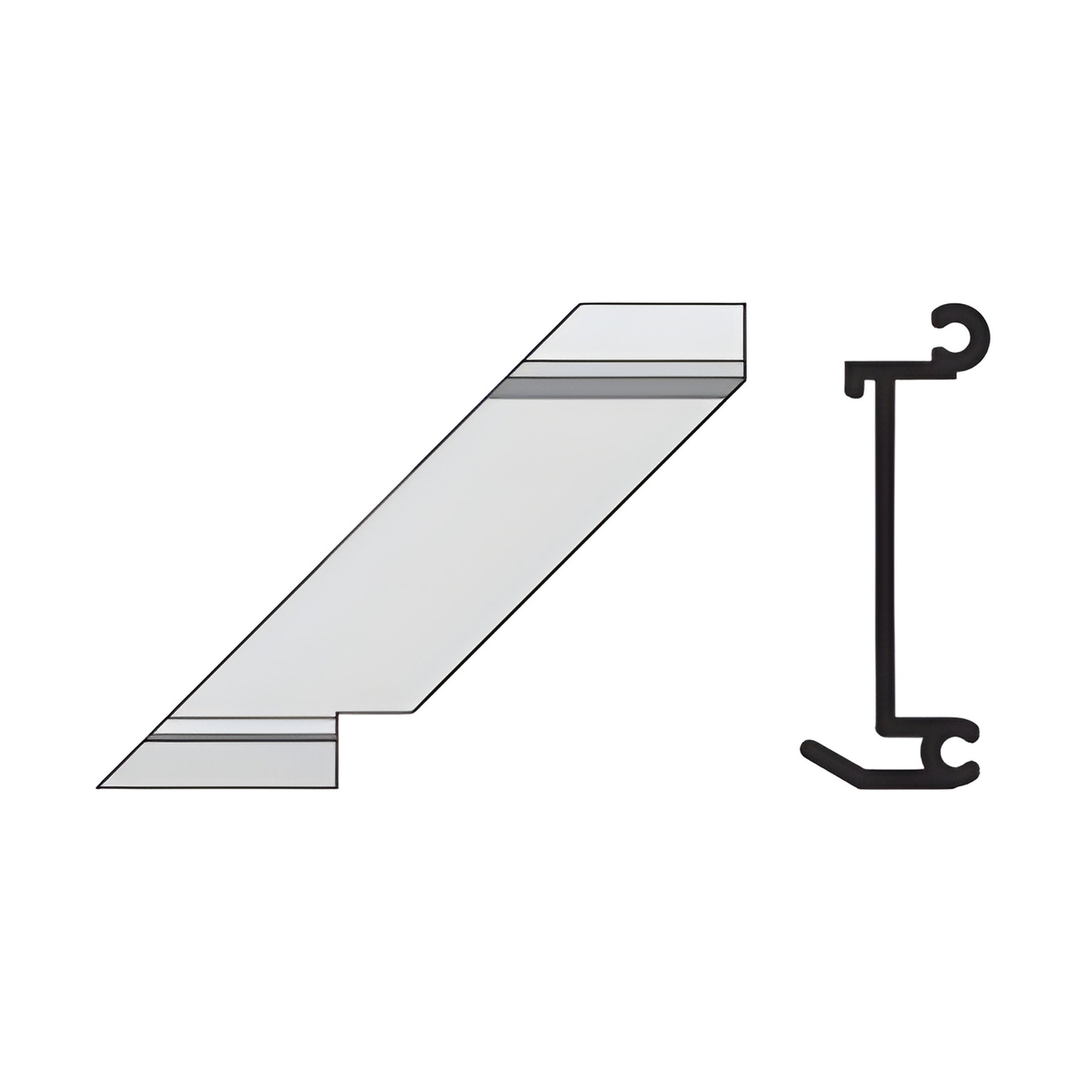 CRL-U.S. Aluminum Left Hand 90º Outside Corner Anchor Clip 4/Pk