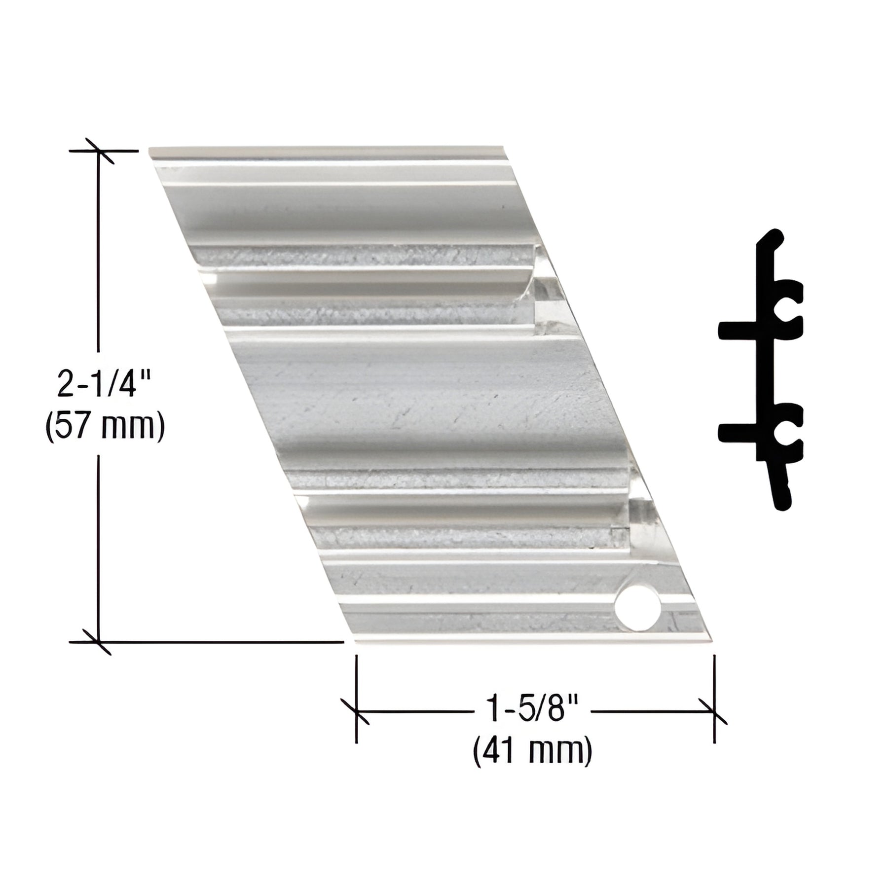 CRL-U.S. Aluminum Left Hand Anchor Clip, 135º, Inside Corner, 4/Pk