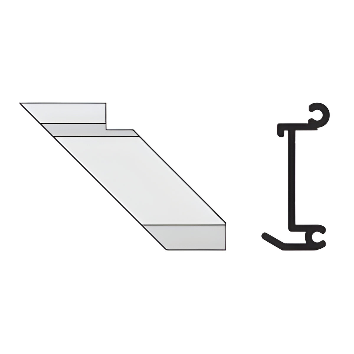 CRL-U.S. Aluminum Left Hand Anchor Clip, 90º Inside Corner - 4/Pk