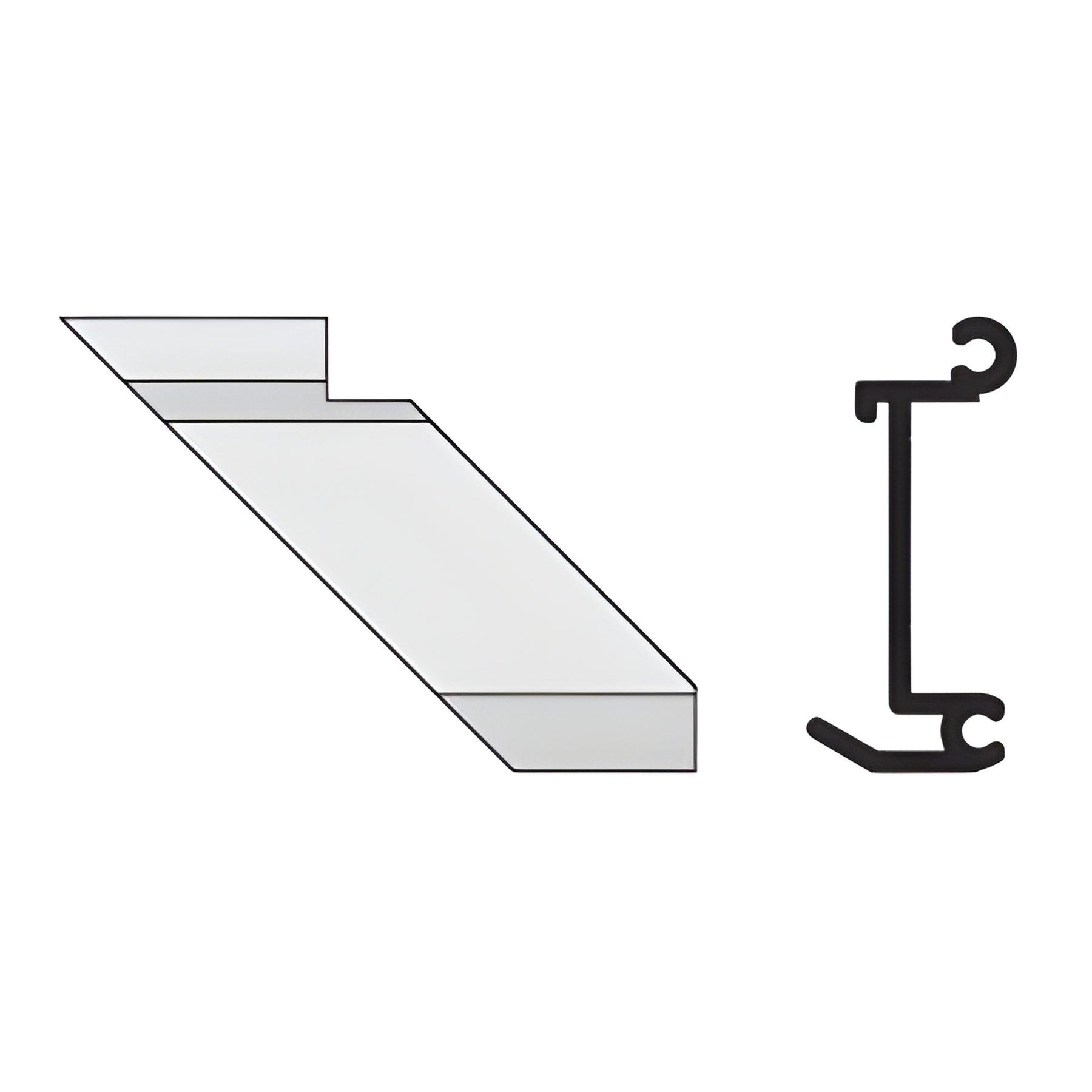 CRL-U.S. Aluminum Left Hand Anchor Clip, 90º Inside Corner - 4/Pk