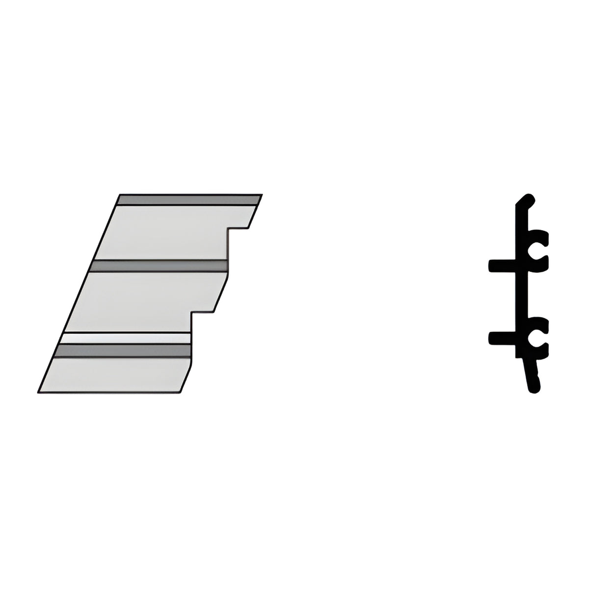 CRL-U.S. Aluminum Left Hand Outside 135º Corner Anchor Clip- 4/Pk