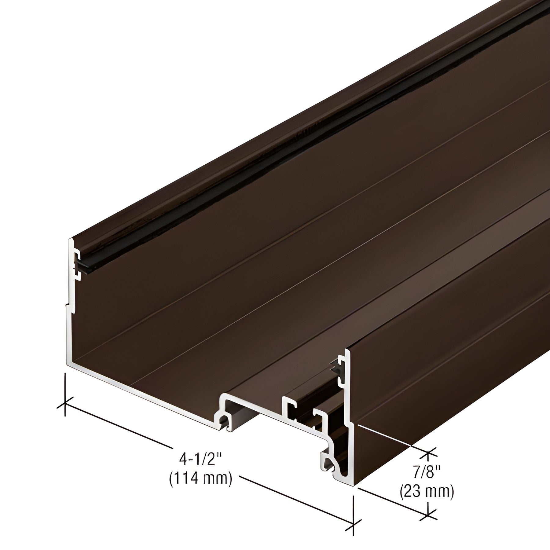 CRL-U.S. Aluminum Male Expansion Mullion - 24'-2", Dark Bronze/Black Anodized Class 1