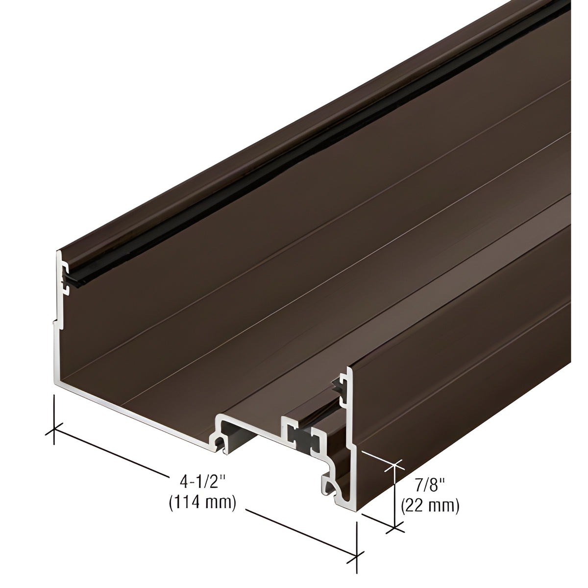 CRL-U.S. Aluminum Male Expansion Mullion, Thermally Improved, Bronze Black Anodized - 24'-2"