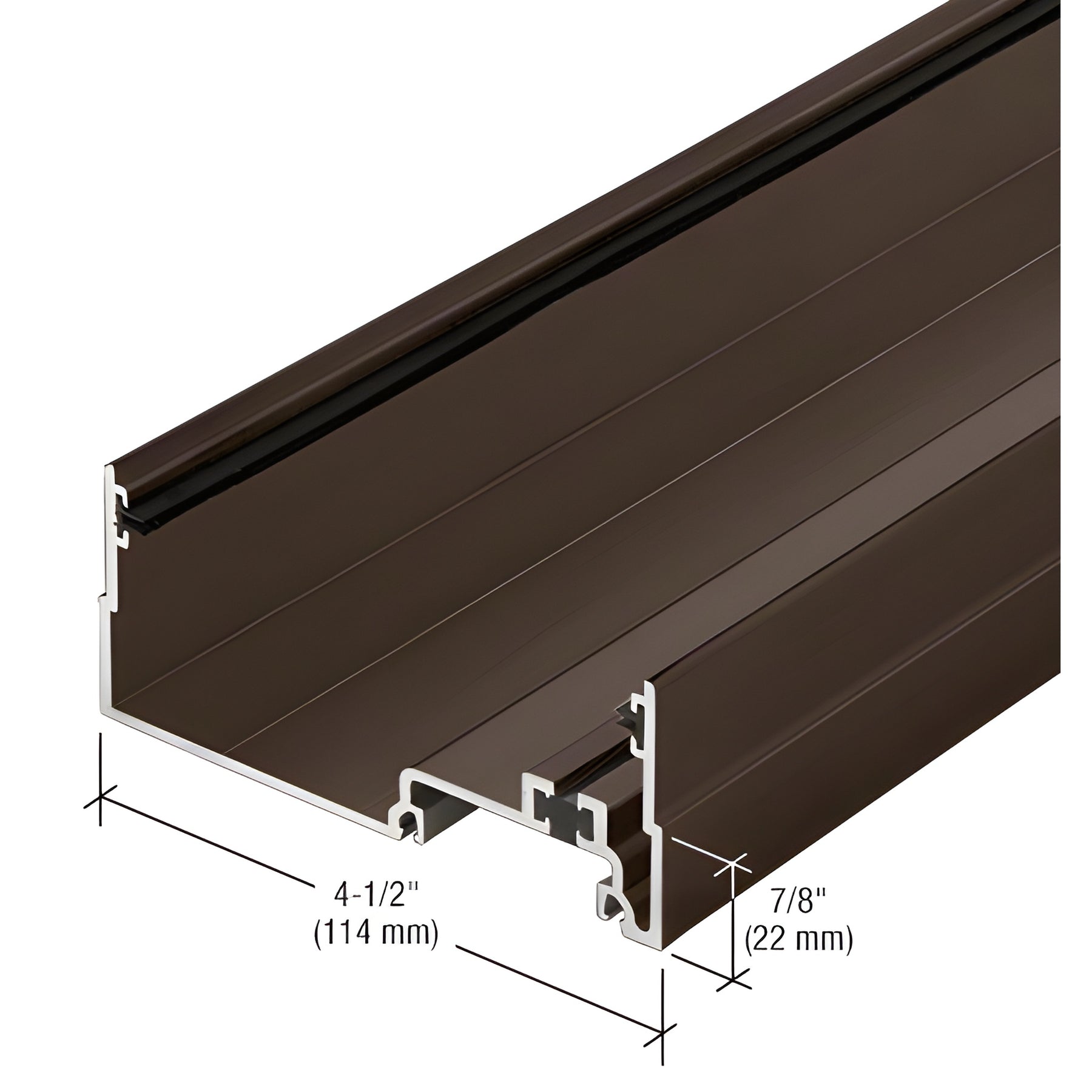 CRL-U.S. Aluminum Male Expansion Mullion, Thermally Improved, Bronze Black Anodized - 24'-2"