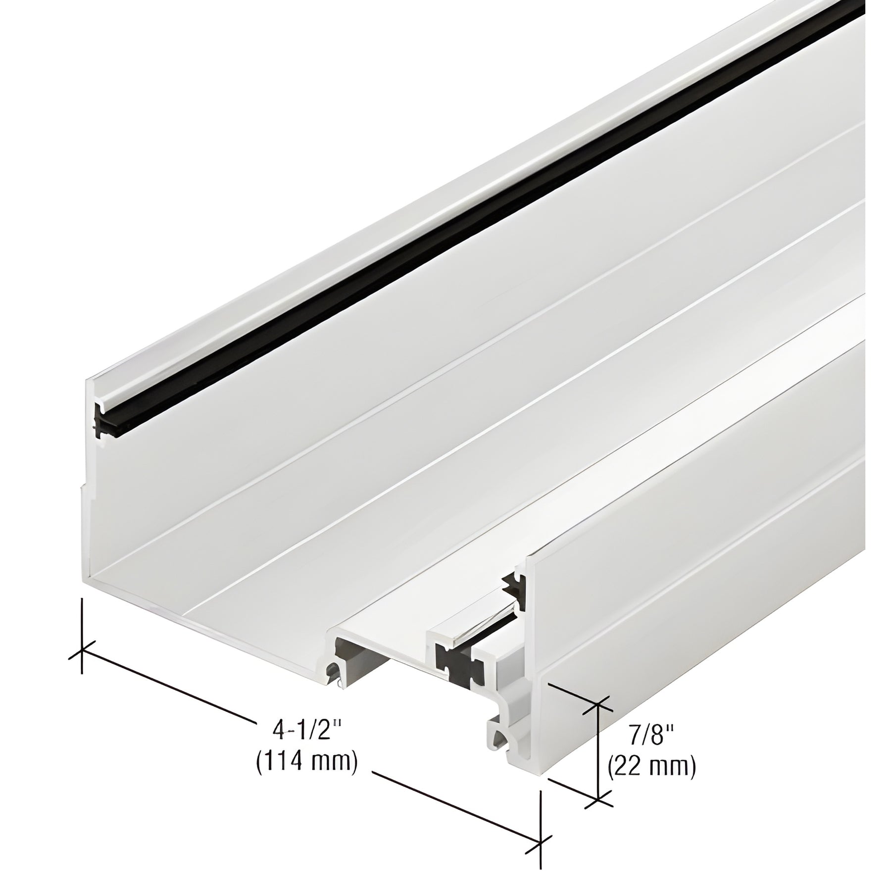 CRL-U.S. Aluminum Male Expansion Mullion, Thermally Improved, White KYNAR® Paint - 24'-2"